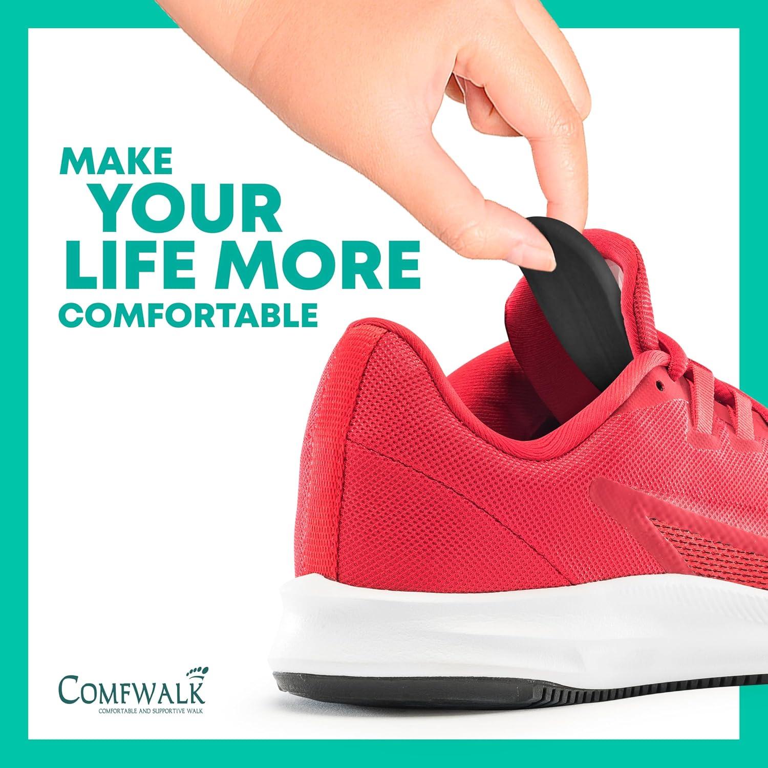 Almohadillas de Lengua Comfwalk - Fieltro Suave Negro, 3 Pares