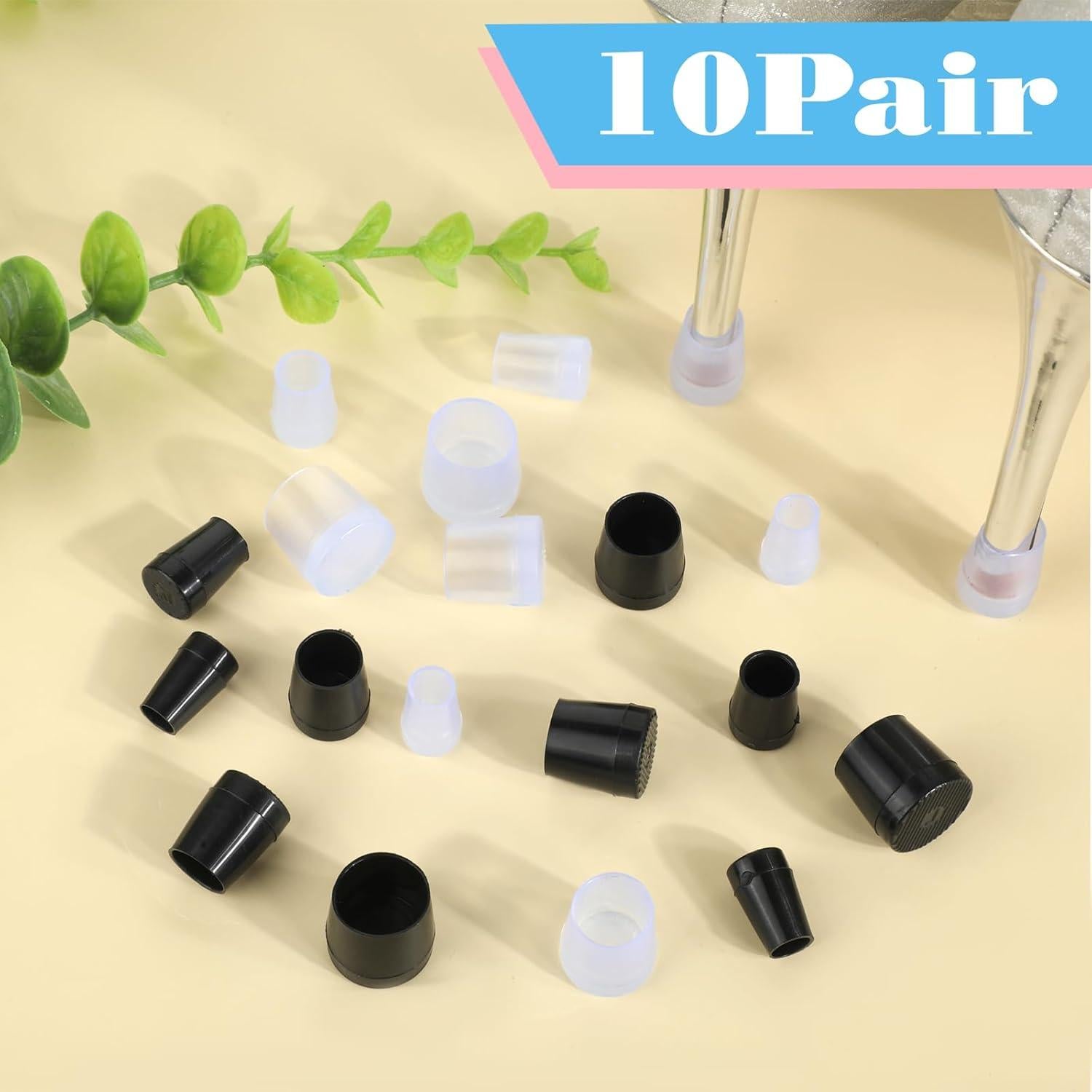 10 Pares de Tapas Protectores Antideslizantes para Tacones JIYIN