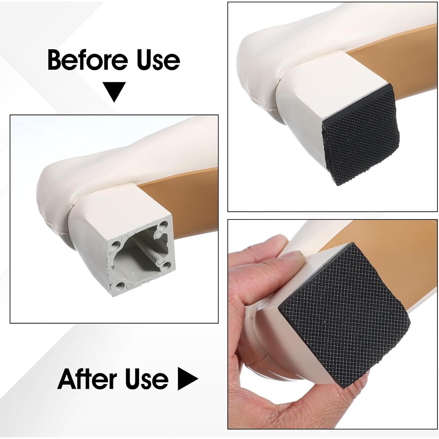 4 Tapones de Reparación de Tacones de Goma LXUEJIE 6x6 cm