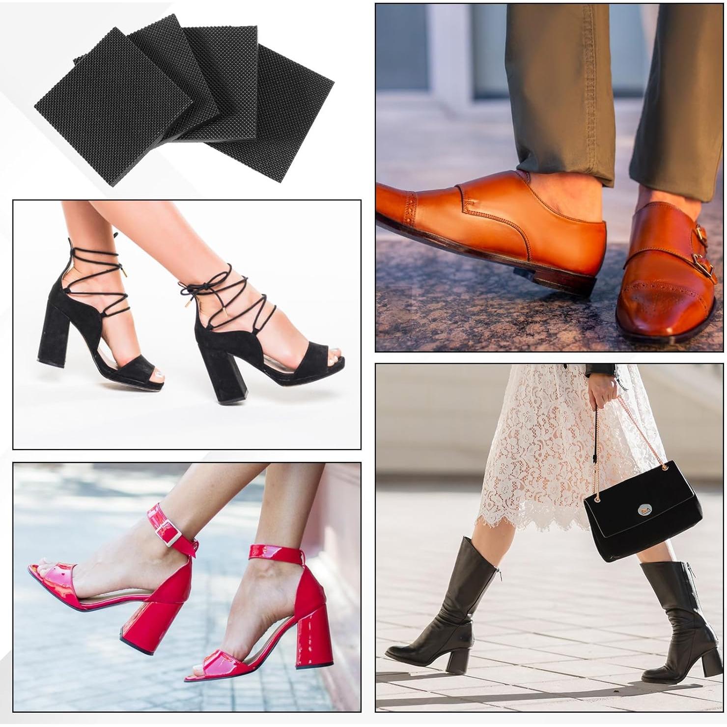 4 Tapones de Reparación de Tacones de Goma LXUEJIE 6x6 cm