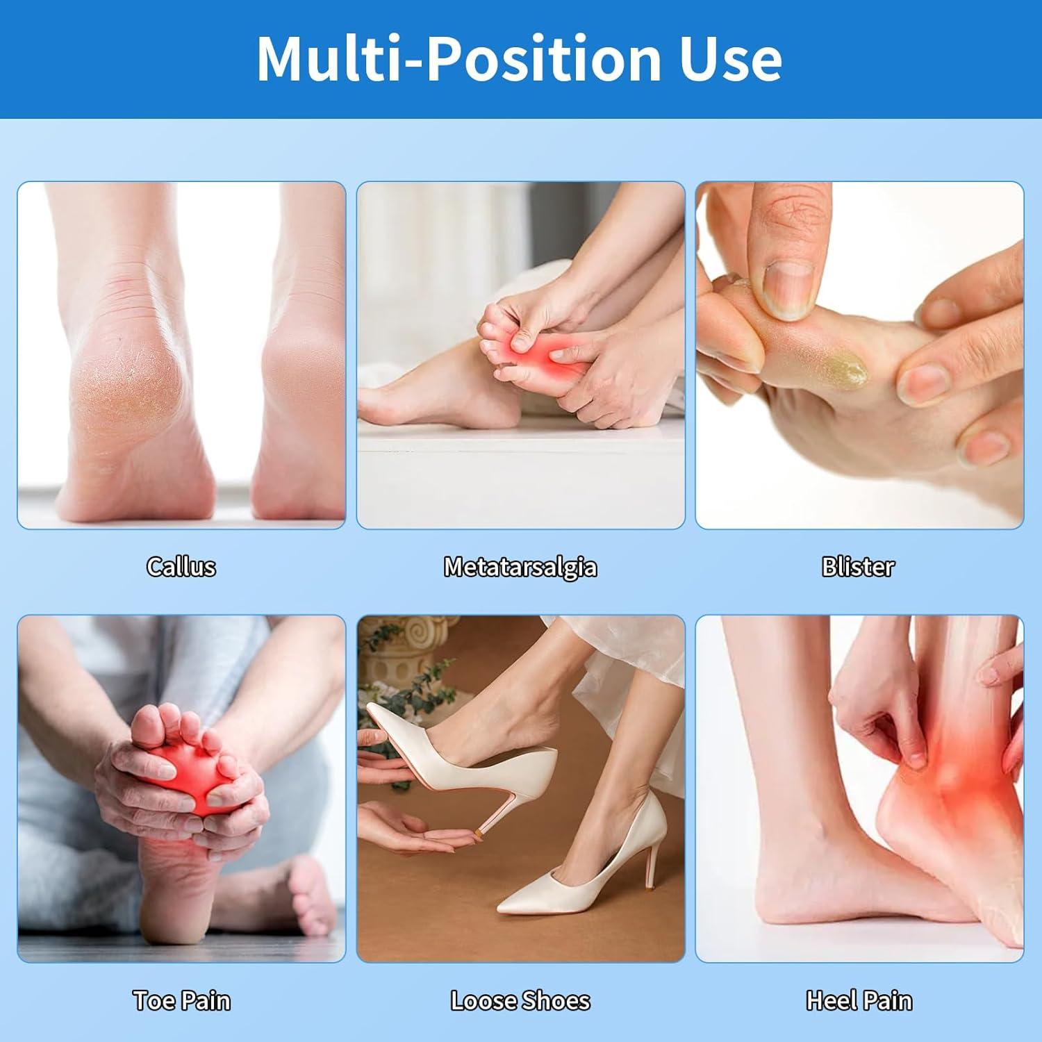 16 Almohadillas de Gel para Talones Fvbber - Antideslizantes y Reutilizables