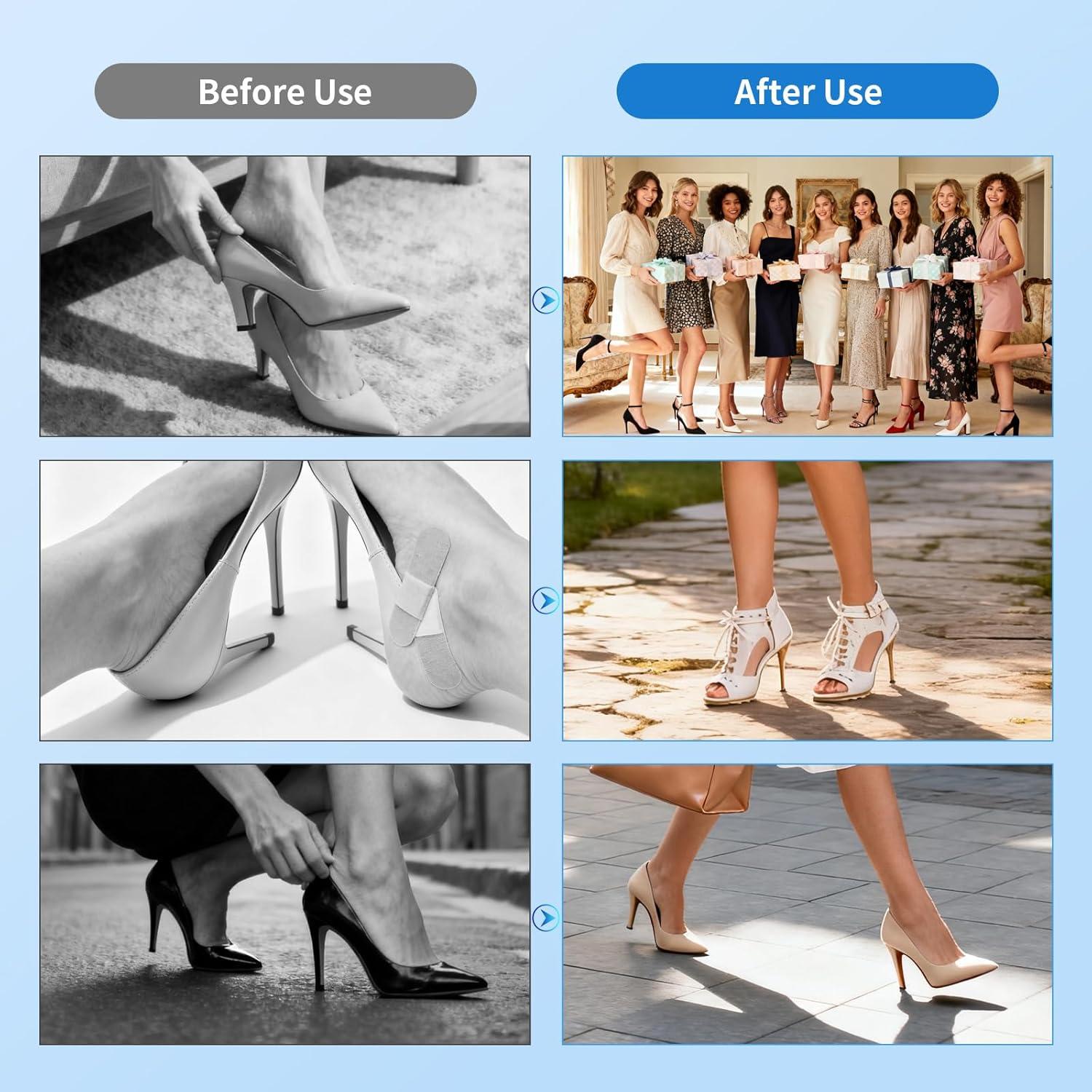 16 Almohadillas de Gel para Talones Fvbber - Antideslizantes y Reutilizables