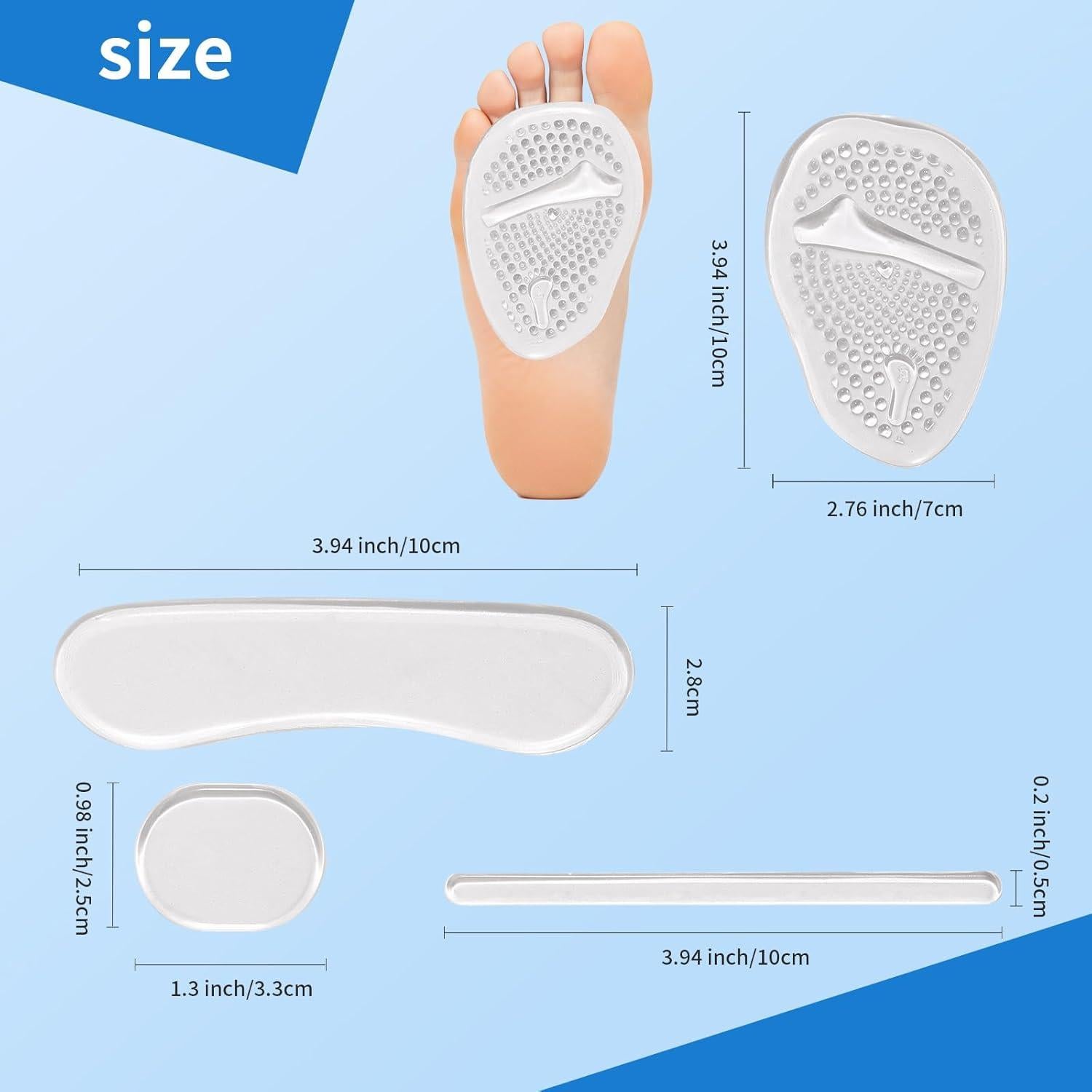 16 Almohadillas de Gel para Talones Fvbber - Antideslizantes y Reutilizables