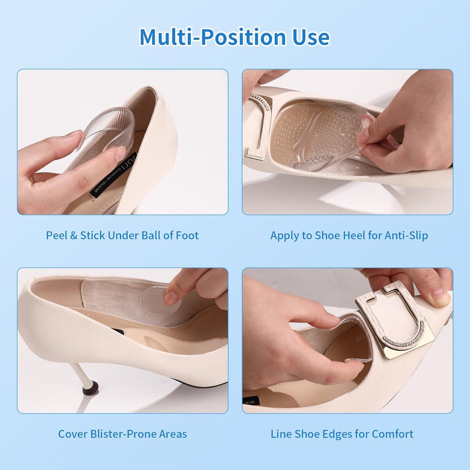 16 Almohadillas de Gel para Talones Fvbber - Antideslizantes y Reutilizables