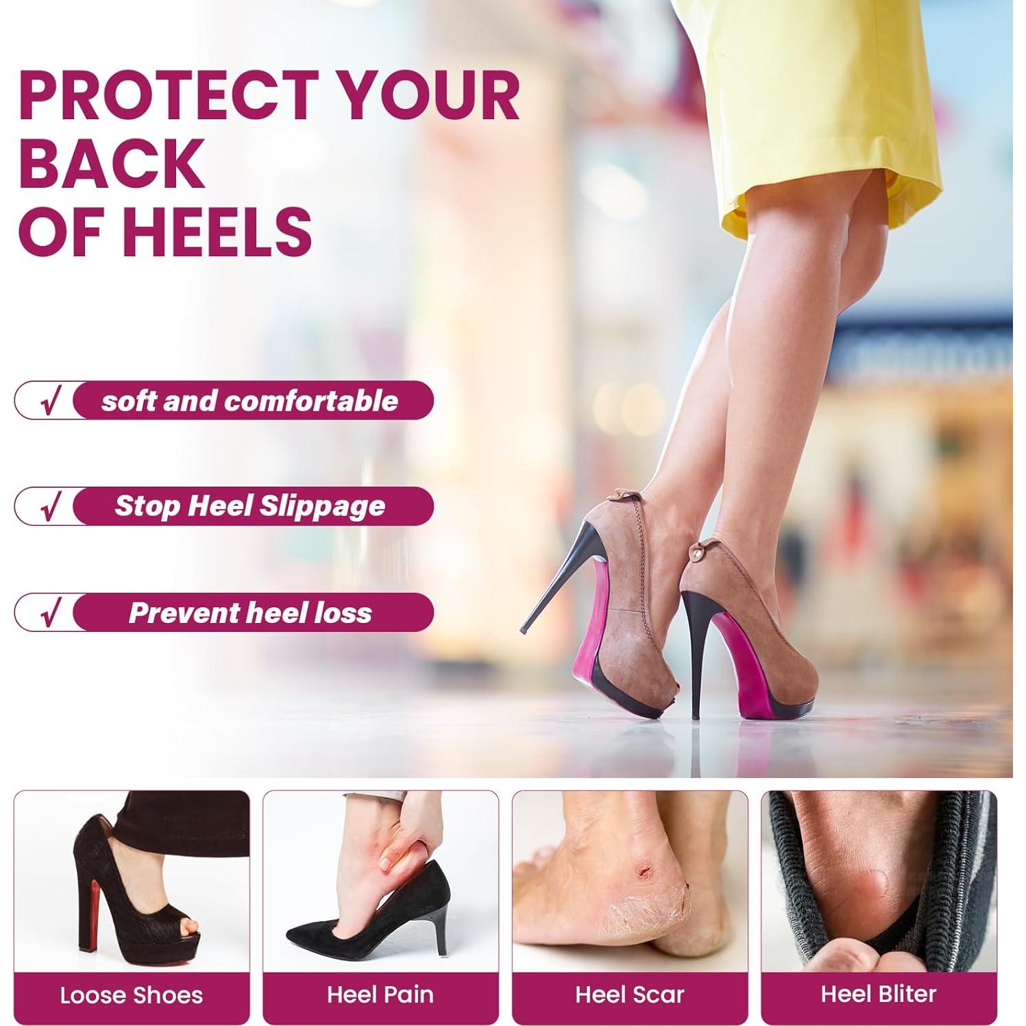 Almohadillas de Talón Antideslizantes Bukihome - 4 Pares Beige