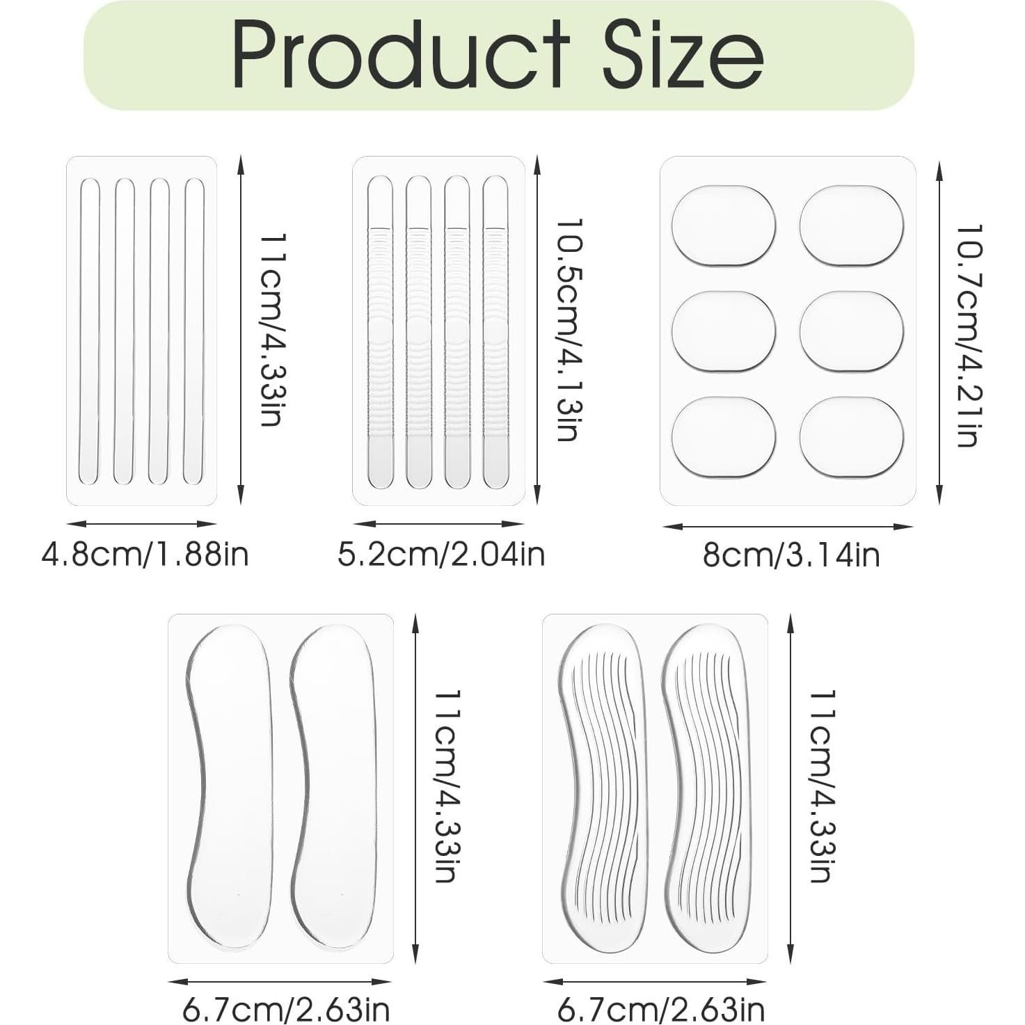 Almohadillas de Silicona para Tacones Altos Ptwola 36 Pcs