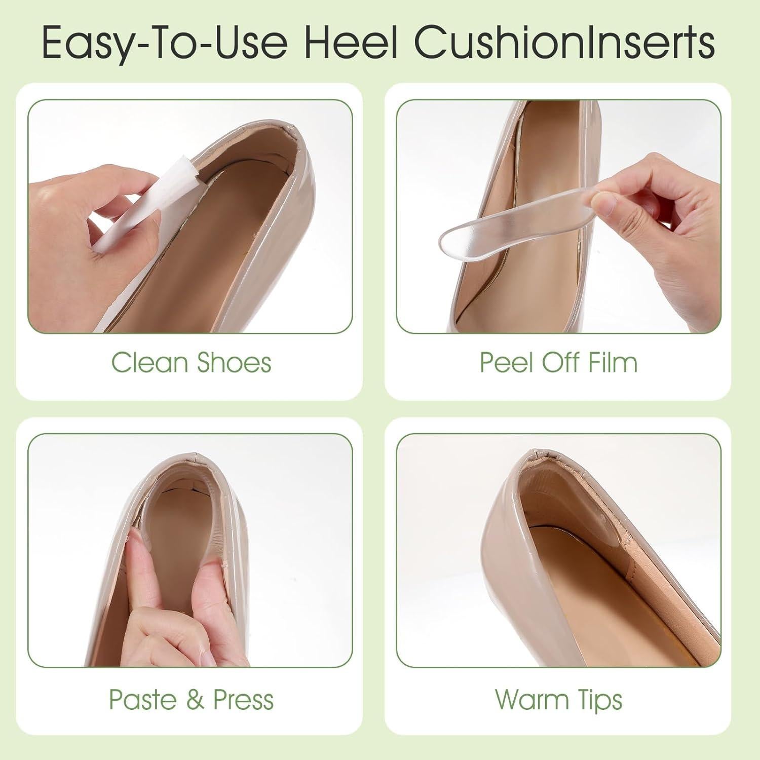 Almohadillas de Silicona para Tacones Altos Ptwola 36 Pcs