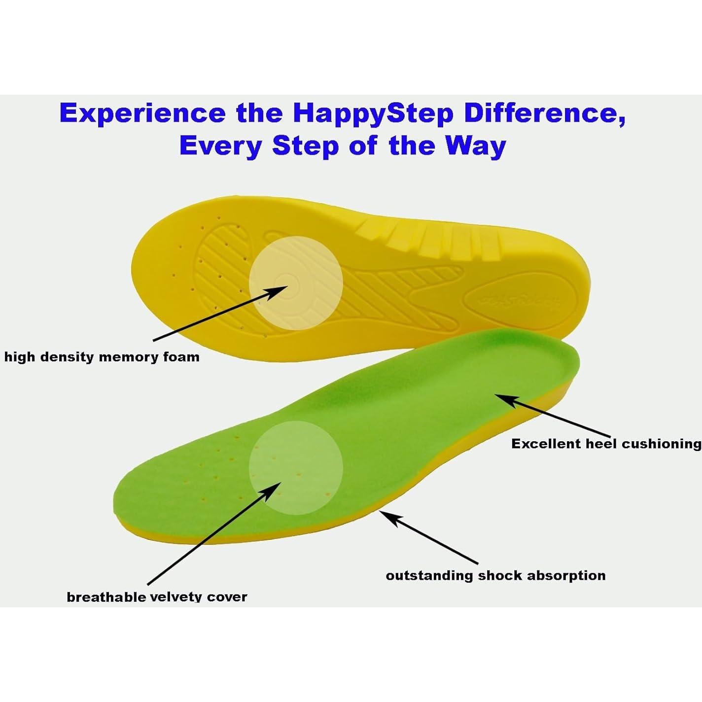 Plantillas Ortopédicas Happystep PU Memoria Hombre 13-15 Verde