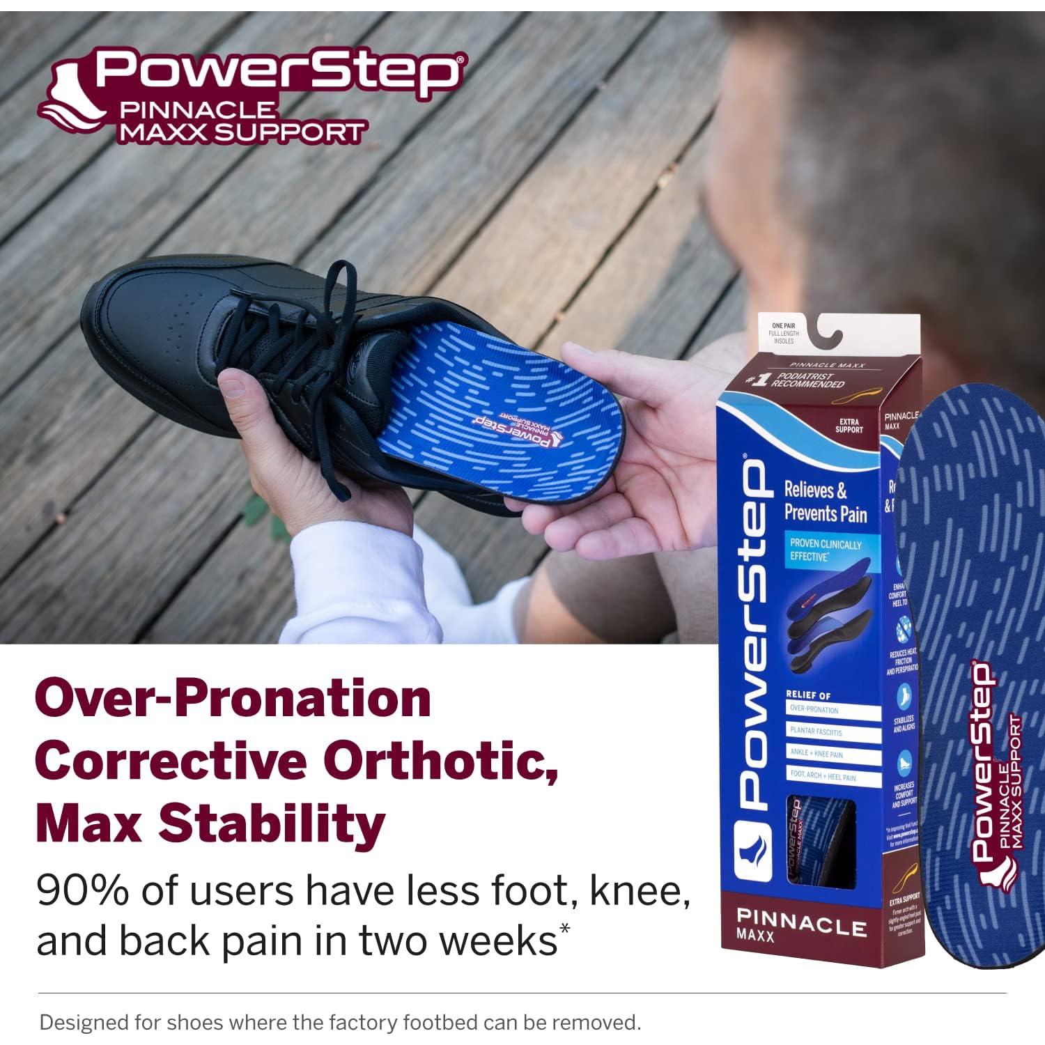 Plantillas Ortopédicas PowerStep Pinnacle Maxx - Soporte para Pies Planos