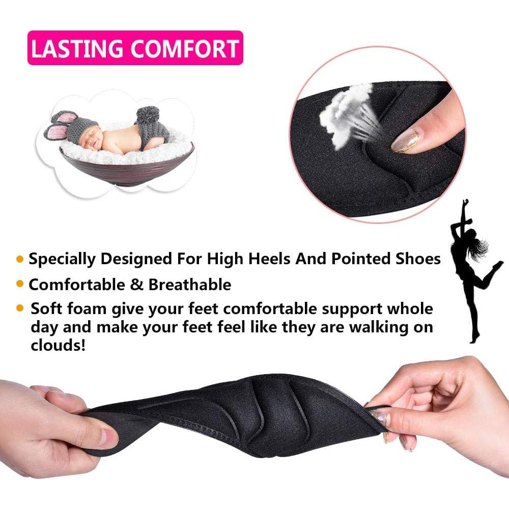 Plantillas para zapatos mujer Pnrskter 5D transpirables negras