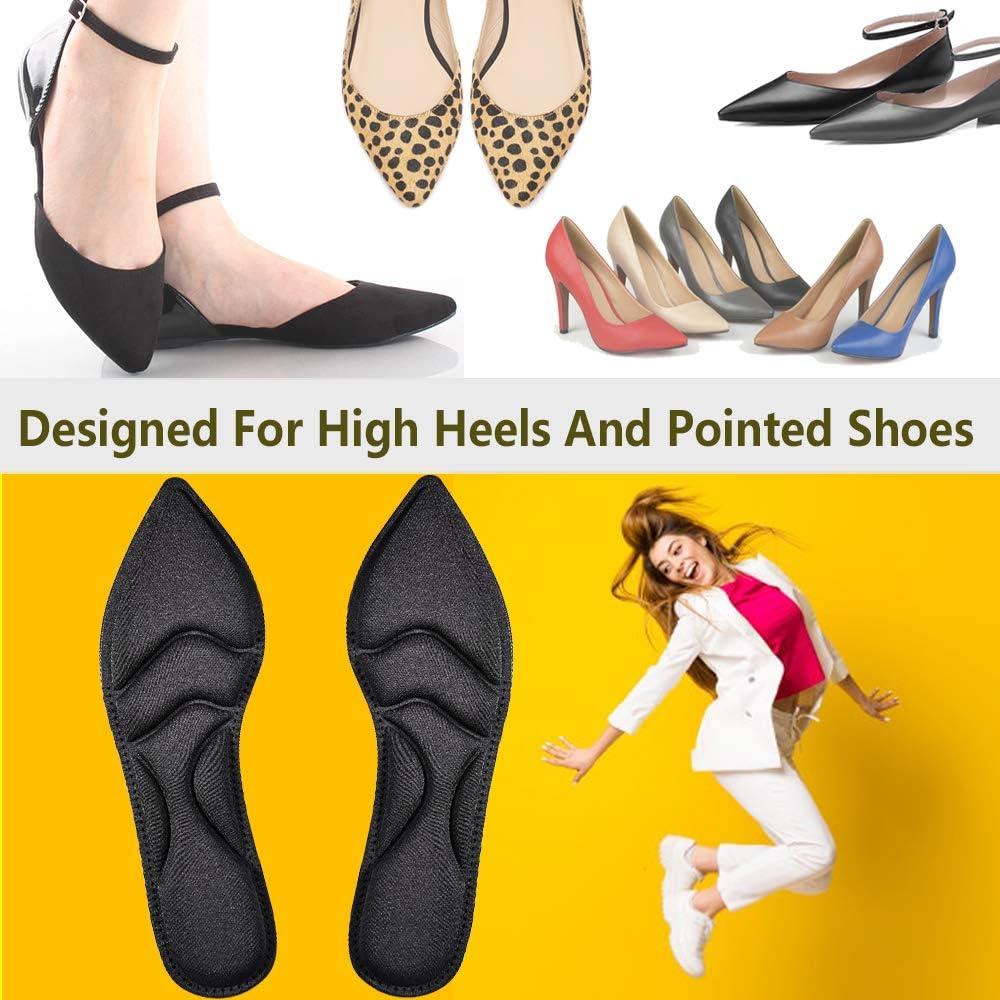 Plantillas para zapatos mujer Pnrskter 5D transpirables negras