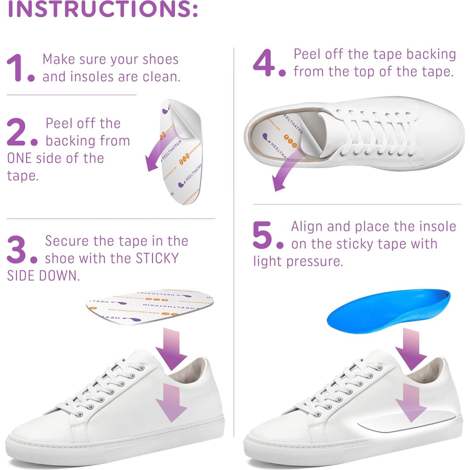 Cinta Adhesiva Doble Cara Heel That Pain para Plantillas - 2 Pares