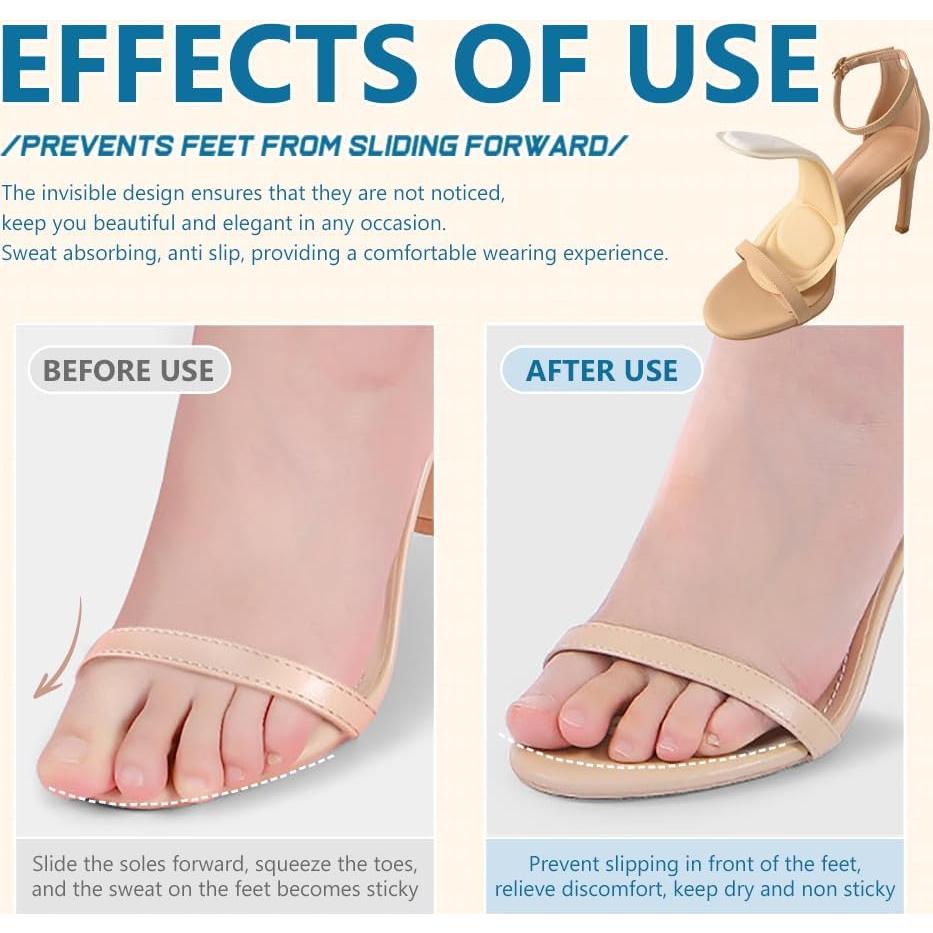 Plantillas para Tacones Altos XINIFOOT 4 Pares Ajustables