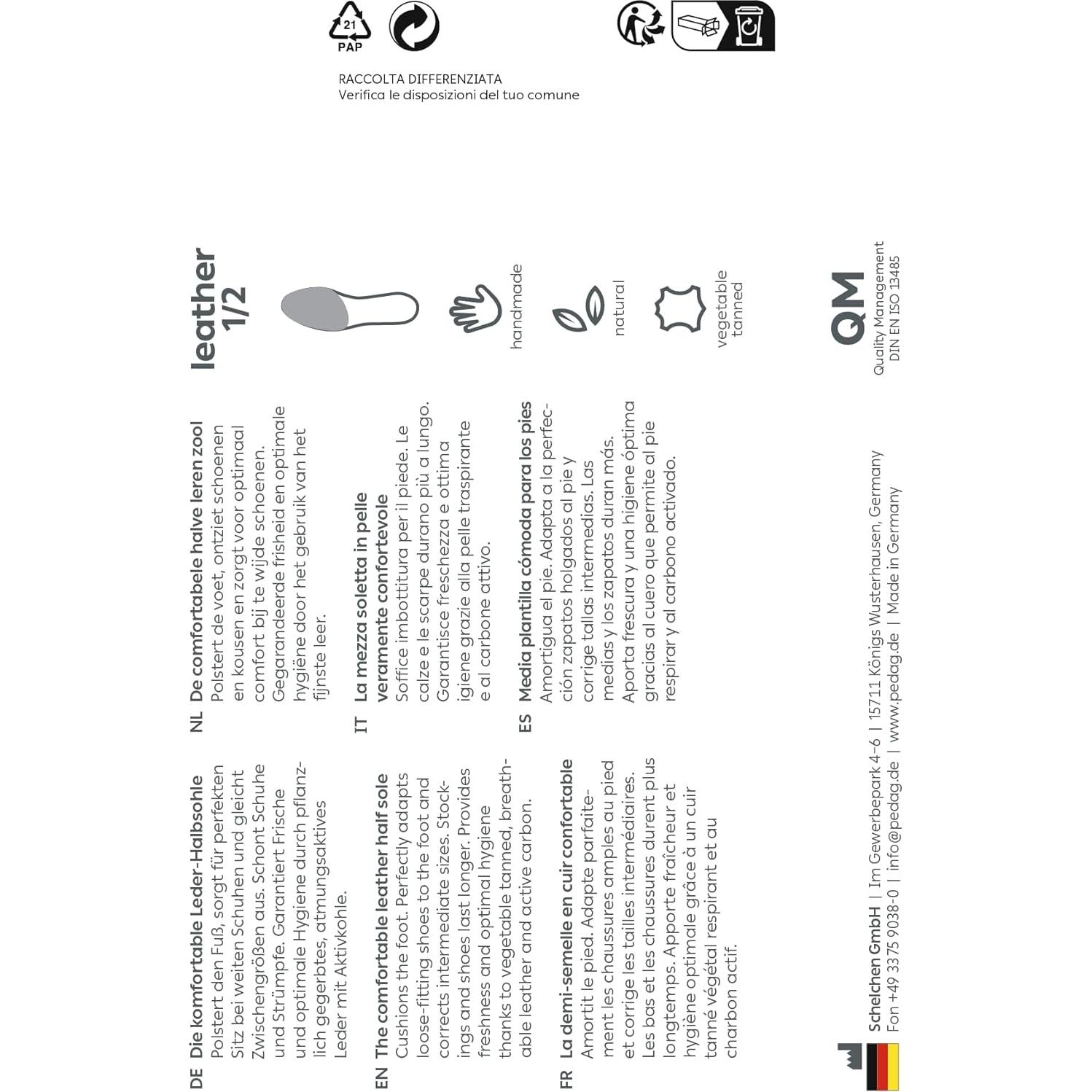 Plantillas de Cuero Pedag Art. 101 Princess Mujeres 37-38