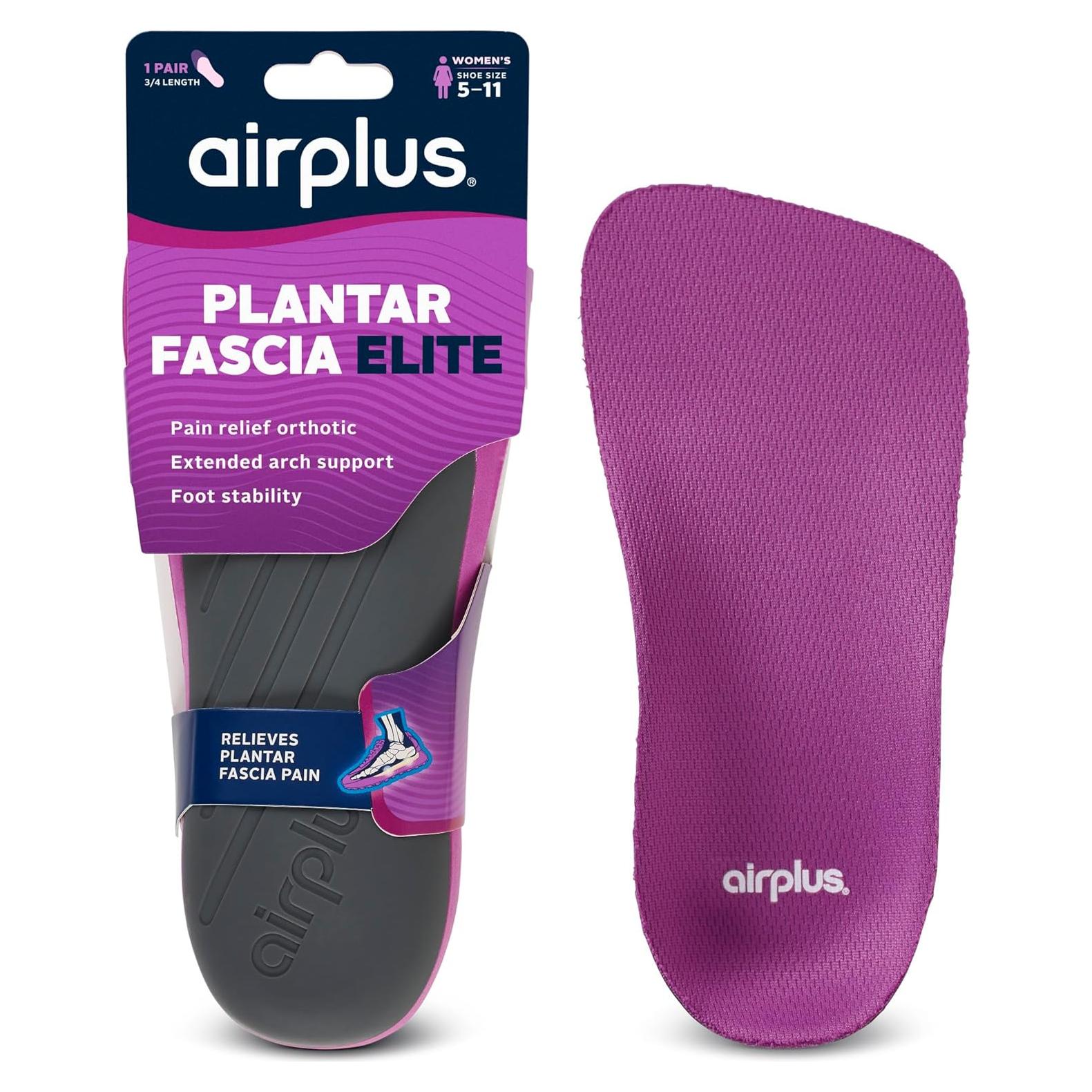 Plantillas Ortopédicas Airplus para Fascia Plantar - Soporte de Arco y Amortiguación de Gel (1 Par)