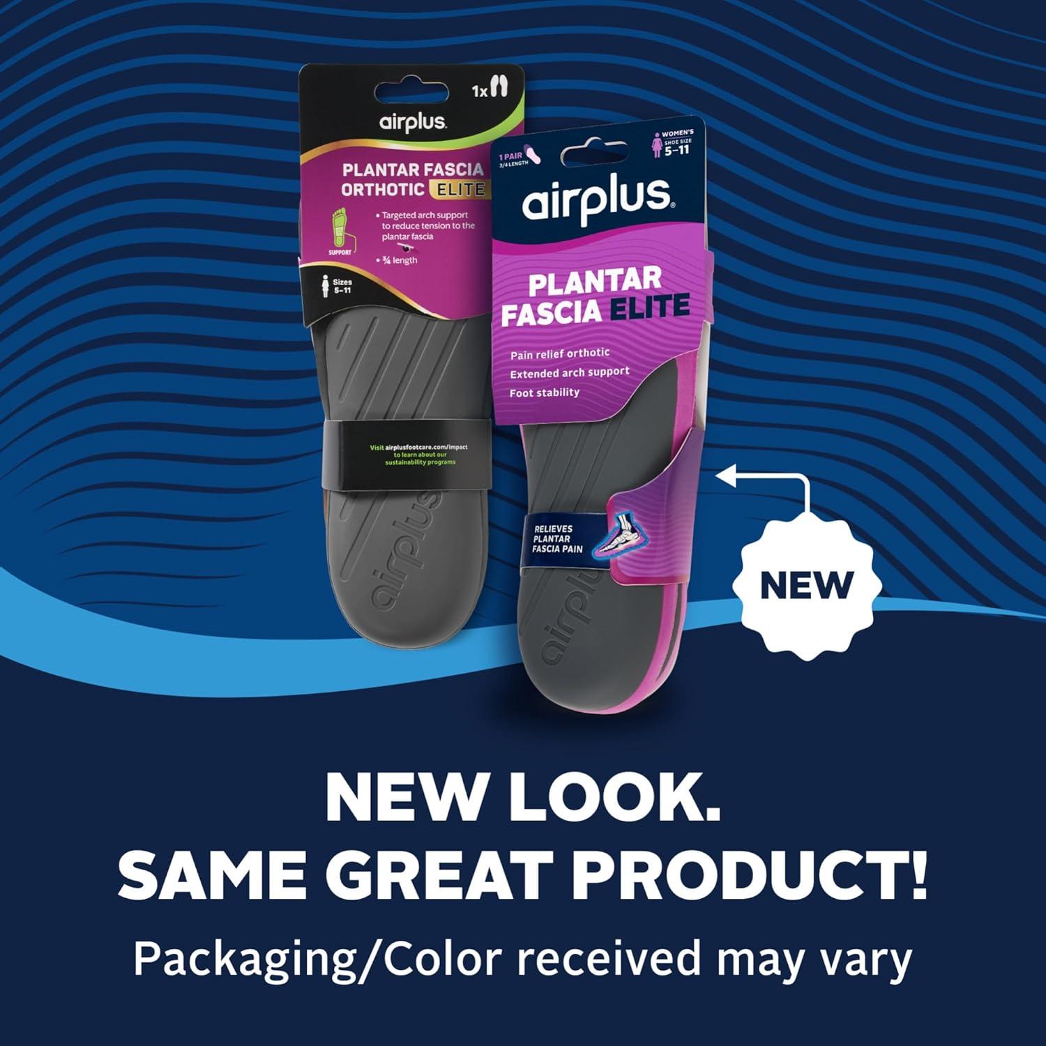 Plantillas Ortopédicas Airplus para Fascia Plantar - Soporte de Arco y Amortiguación de Gel (1 Par)