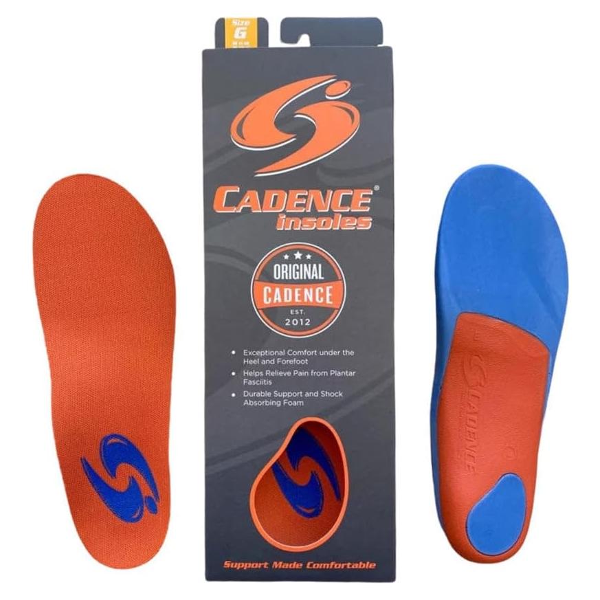Plantillas Ortopédicas Cadence Naranja Hombre 41-42 Mujer 40-41