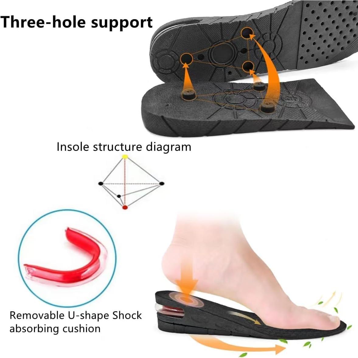 Plantillas Elevadoras de Altura QUORYTH 4-Capas 7.5 cm