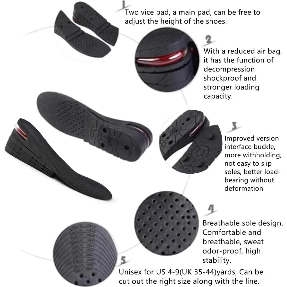 Plantillas Elevadoras de Altura QUORYTH 4-Capas 7.5 cm