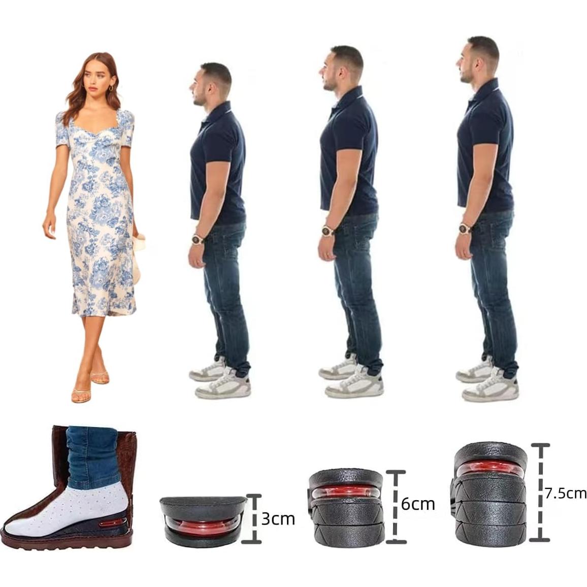 Plantillas Elevadoras de Altura QUORYTH 4-Capas 7.5 cm