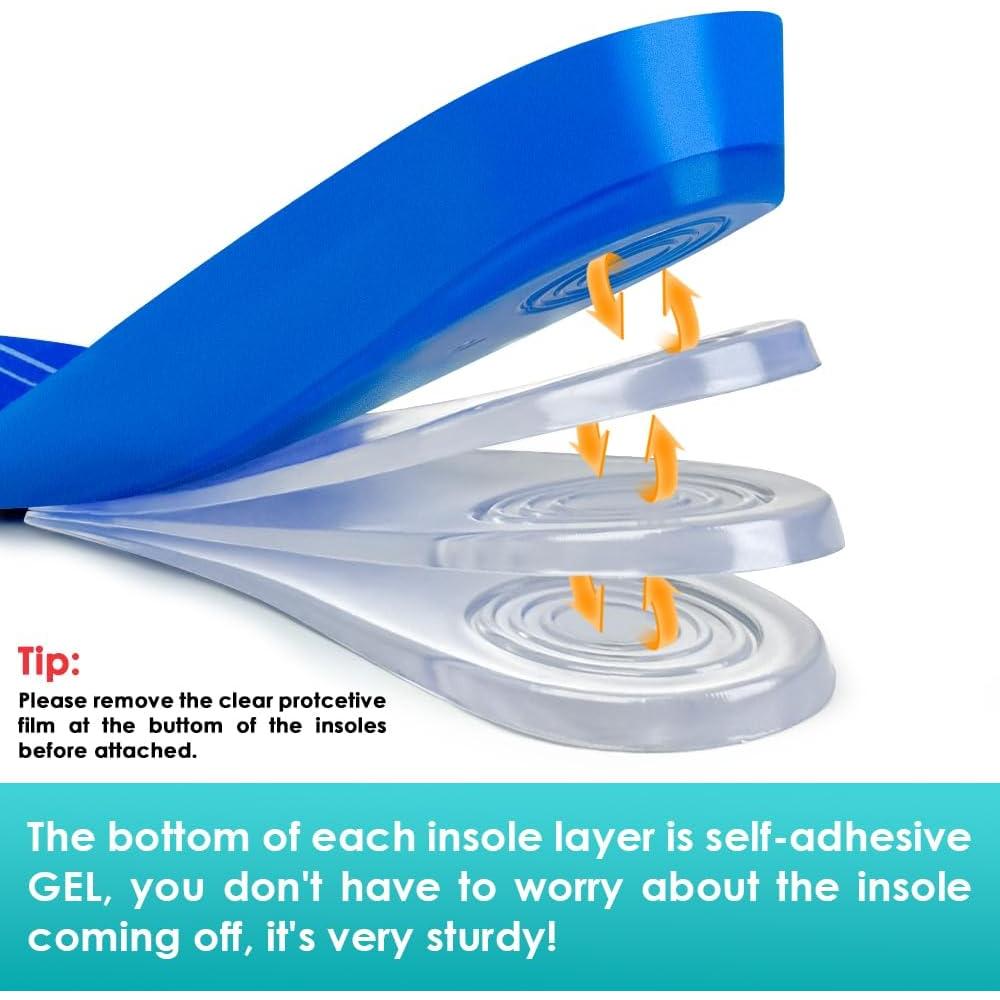 Plantillas Aumentadoras Skyfoot 4 Capas Azul 3/4 hasta 3 cm