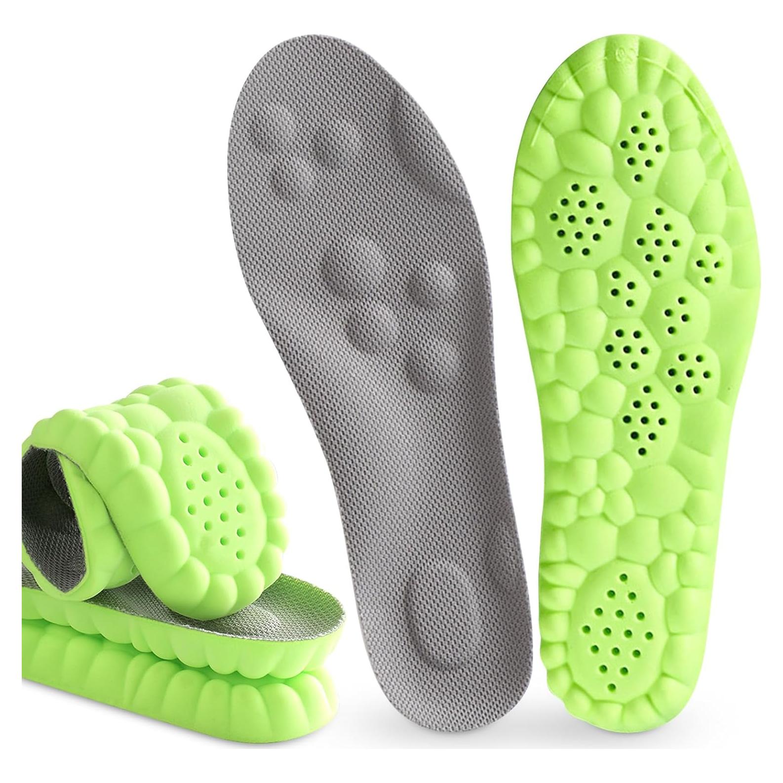 Plantillas SolaraPickleball Unisex Soporte Arco Espuma 4D Verde