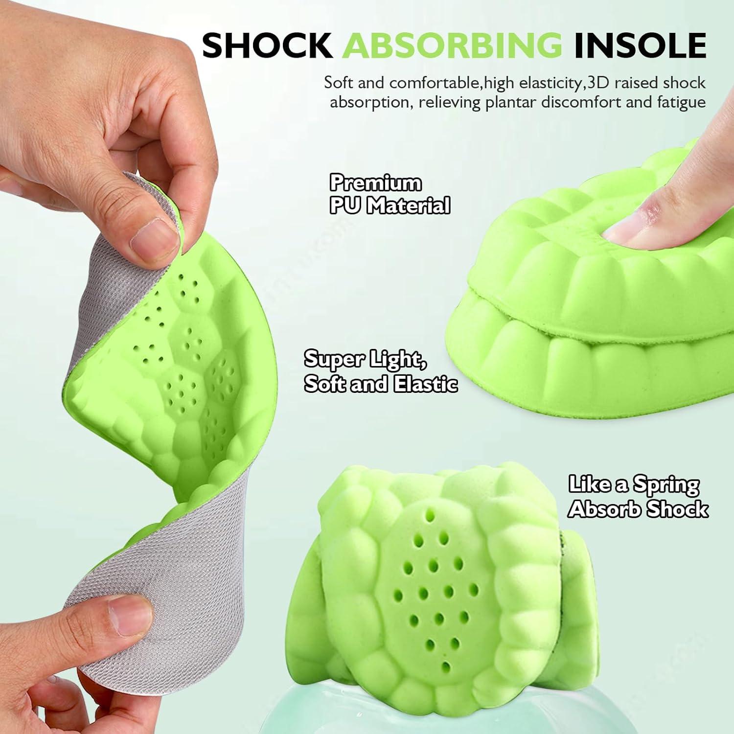 Plantillas SolaraPickleball Unisex Soporte Arco Espuma 4D Verde