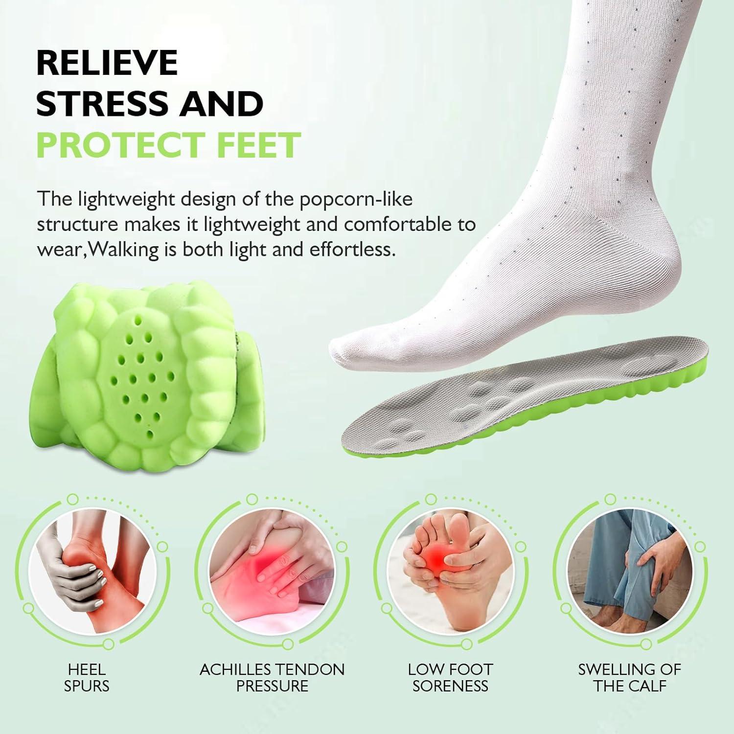 Plantillas SolaraPickleball Unisex Soporte Arco Espuma 4D Verde