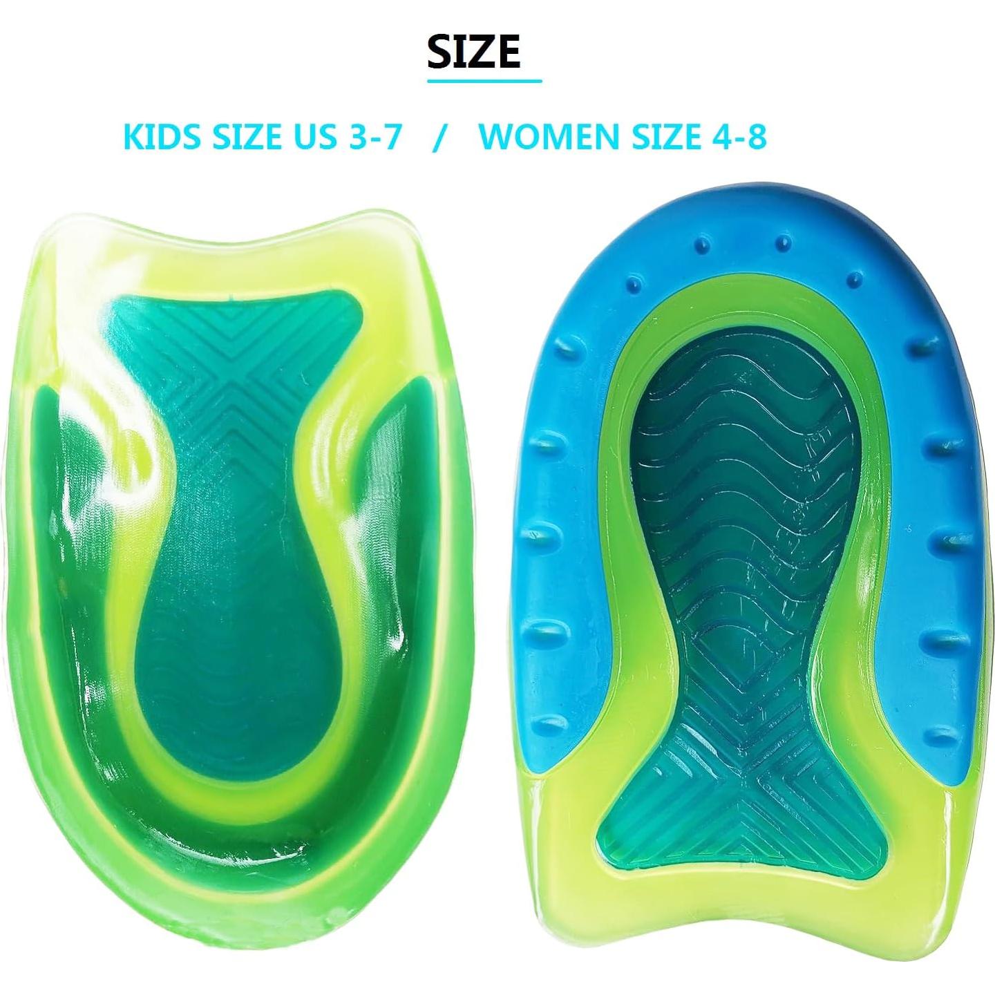 Copas de Talón de Gel JUNHONG para Niños 3.5-6.5