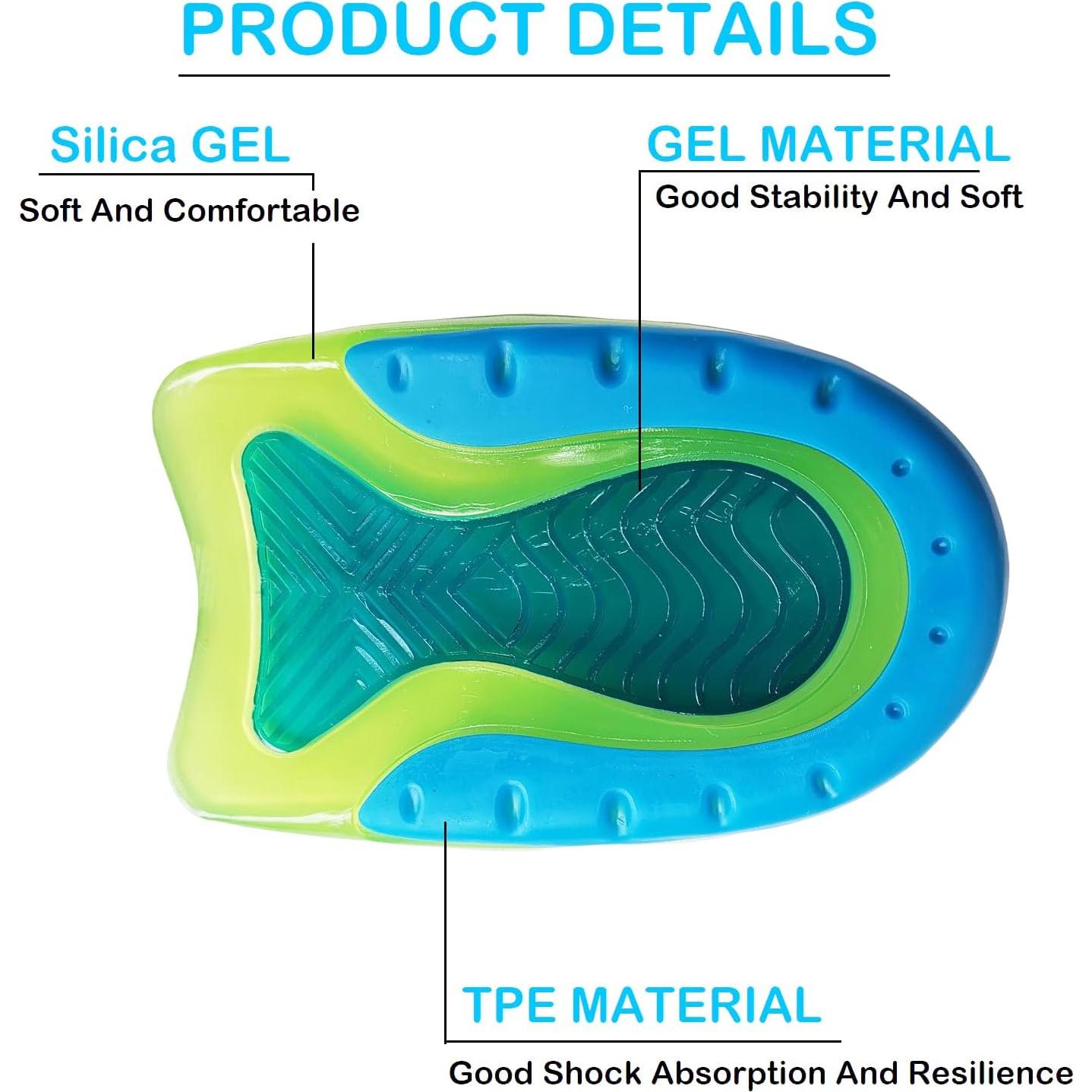 Copas de Talón de Gel JUNHONG para Niños 3.5-6.5