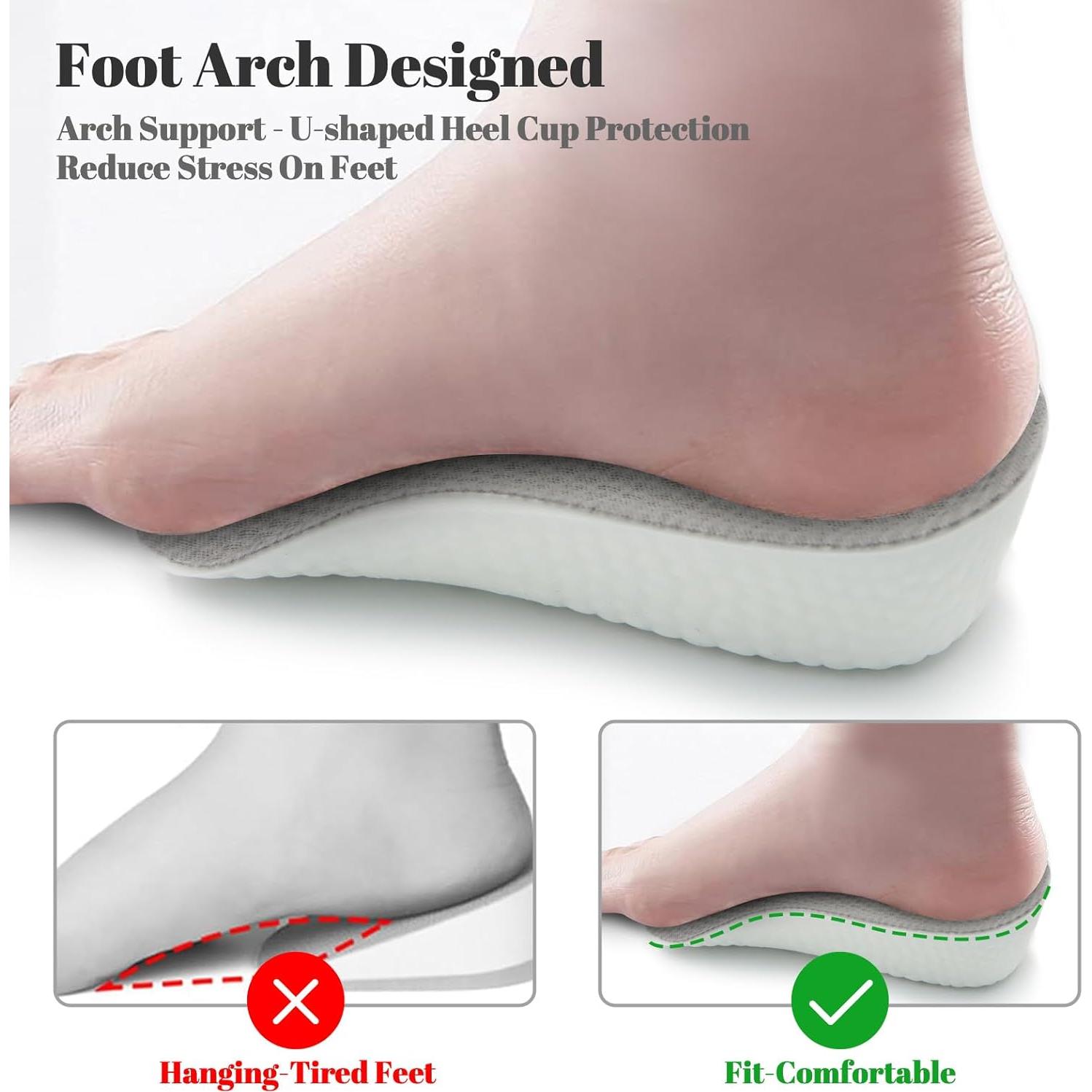 Plantillas Elevadoras de Altura PU 3 Pares 1.5cm 2.5cm 3.5cm