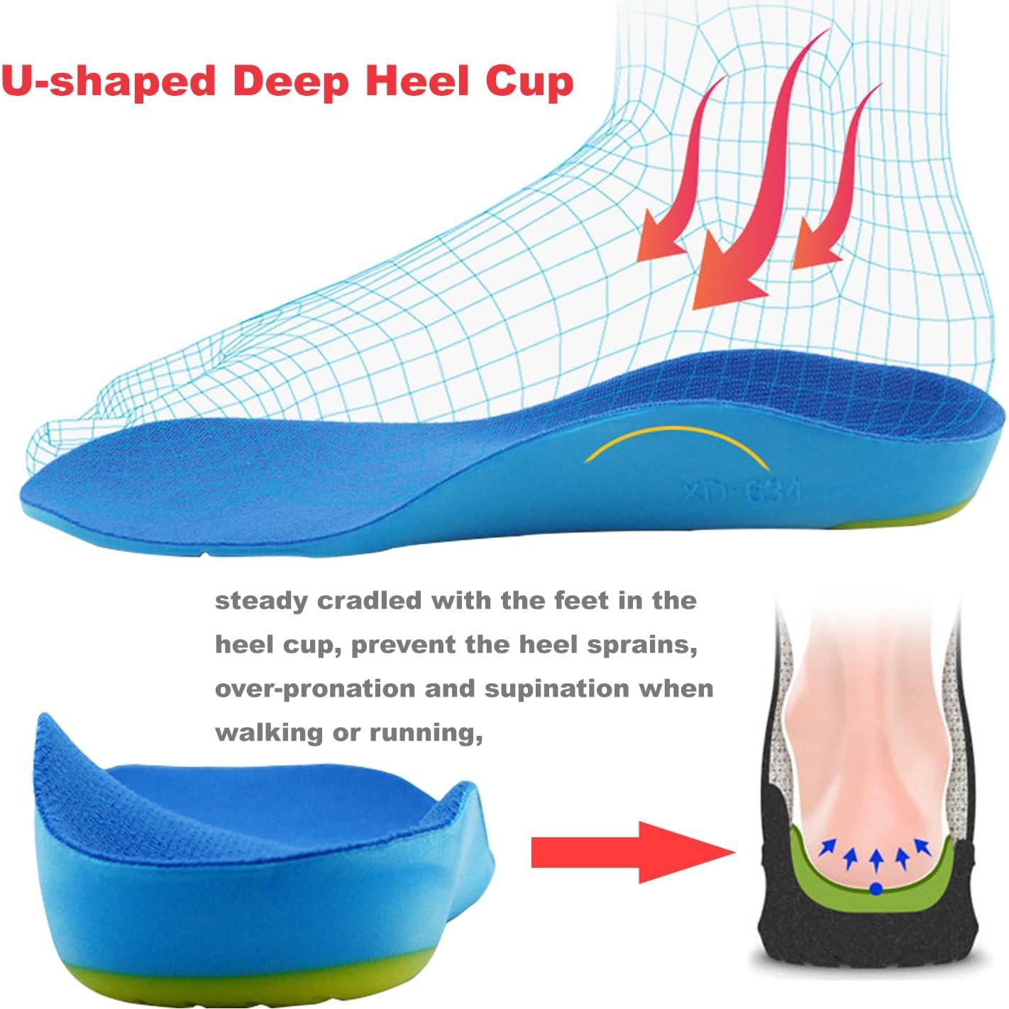 Plantillas ortopédicas Bellcon para niños con soporte de arco alto