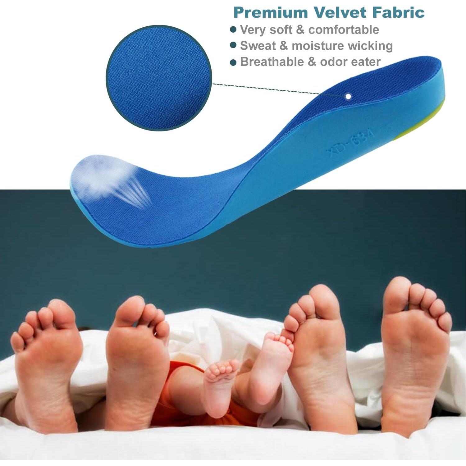 Plantillas ortopédicas Bellcon para niños con soporte de arco alto