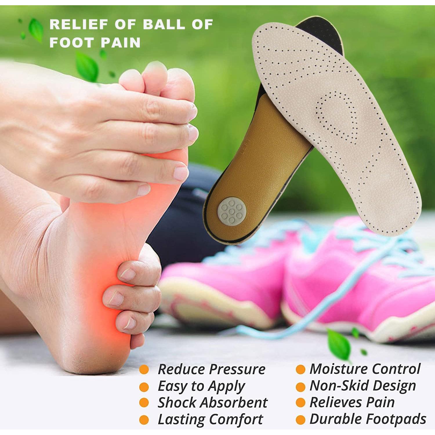 Plantillas Ortopédicas de Cuero Bellcon para Pies Planos 9-10