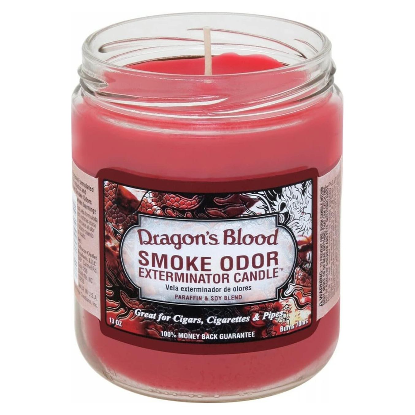 Juego de 3 Velas Exterminador de Olores a Humo 368 g Sangre de Dragón