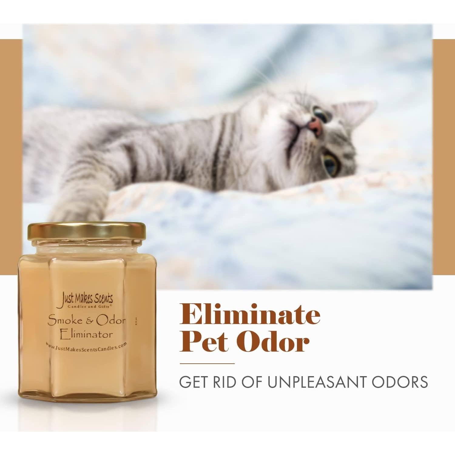 Vela Aromática Eliminadora de Olores Just Makes Scents 226g