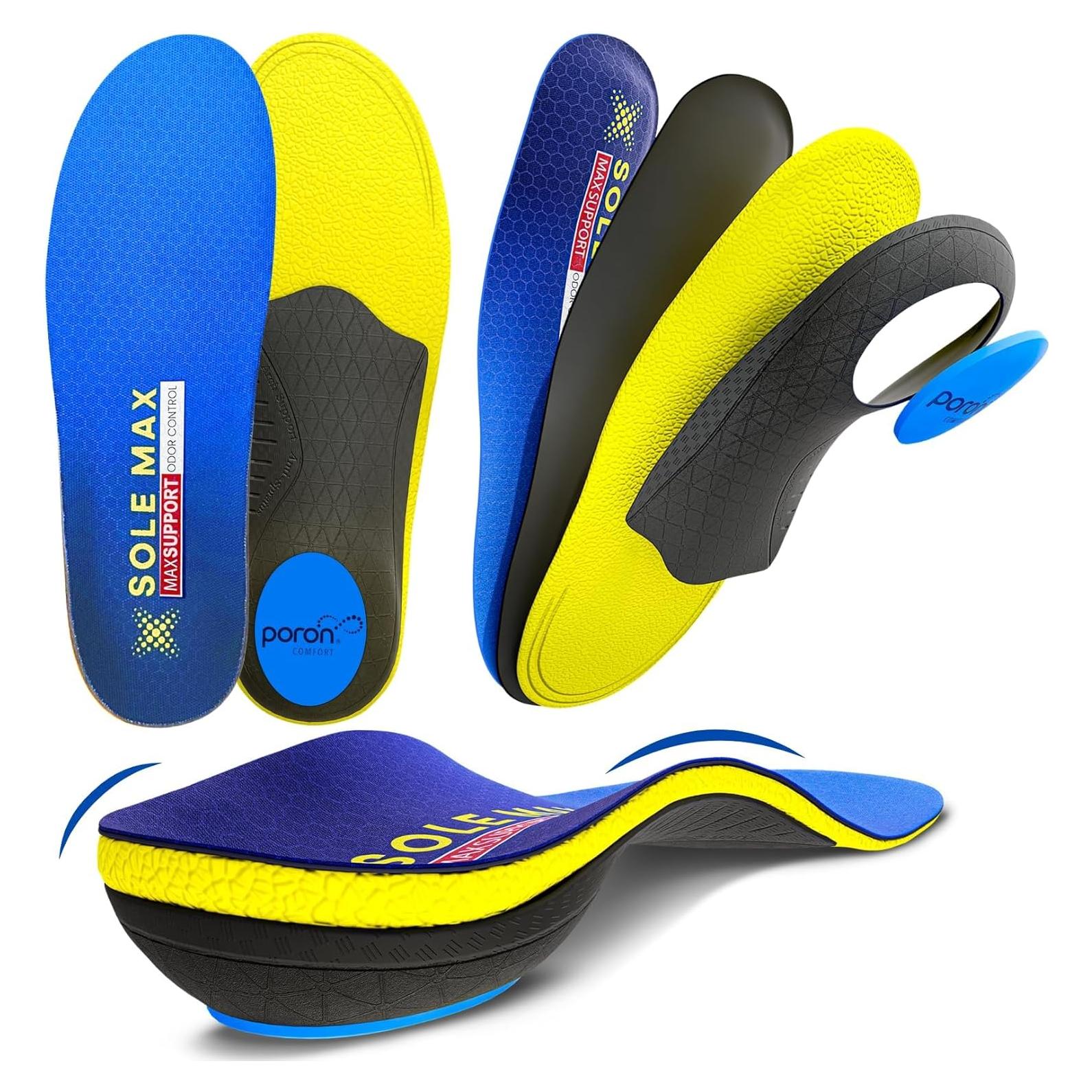 Plantillas ortopédicas SOLE MAX de carbón activado - Soporte 3D