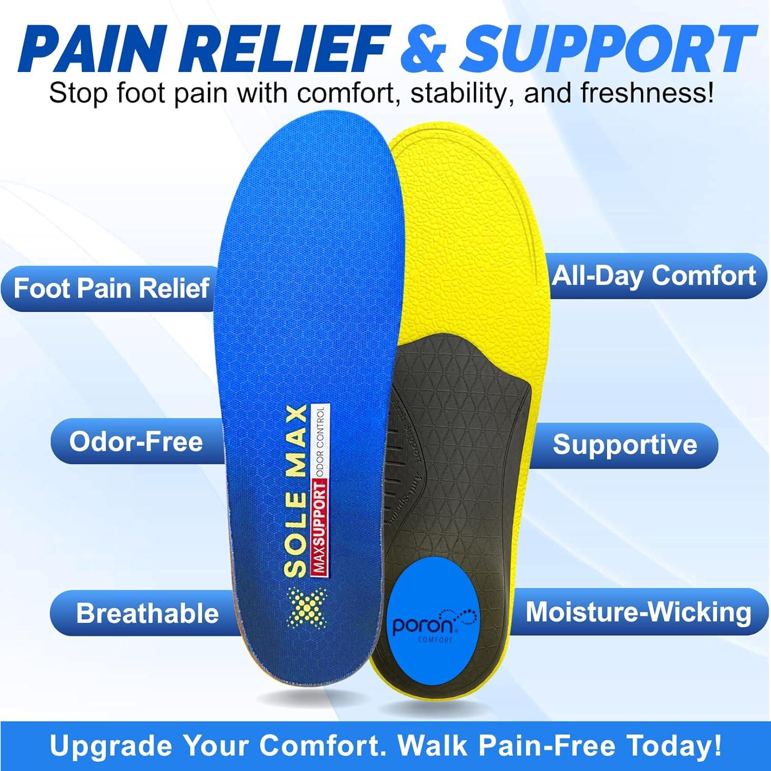 Plantillas ortopédicas SOLE MAX de carbón activado - Soporte 3D