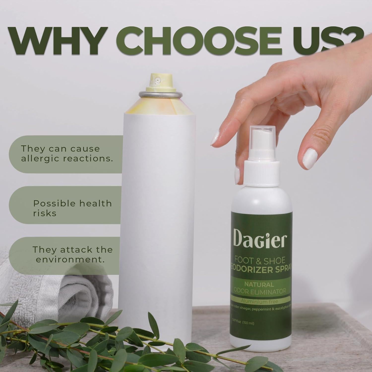 Spray Eliminador de Olores para Pies y Zapatos Dagier 150 ml