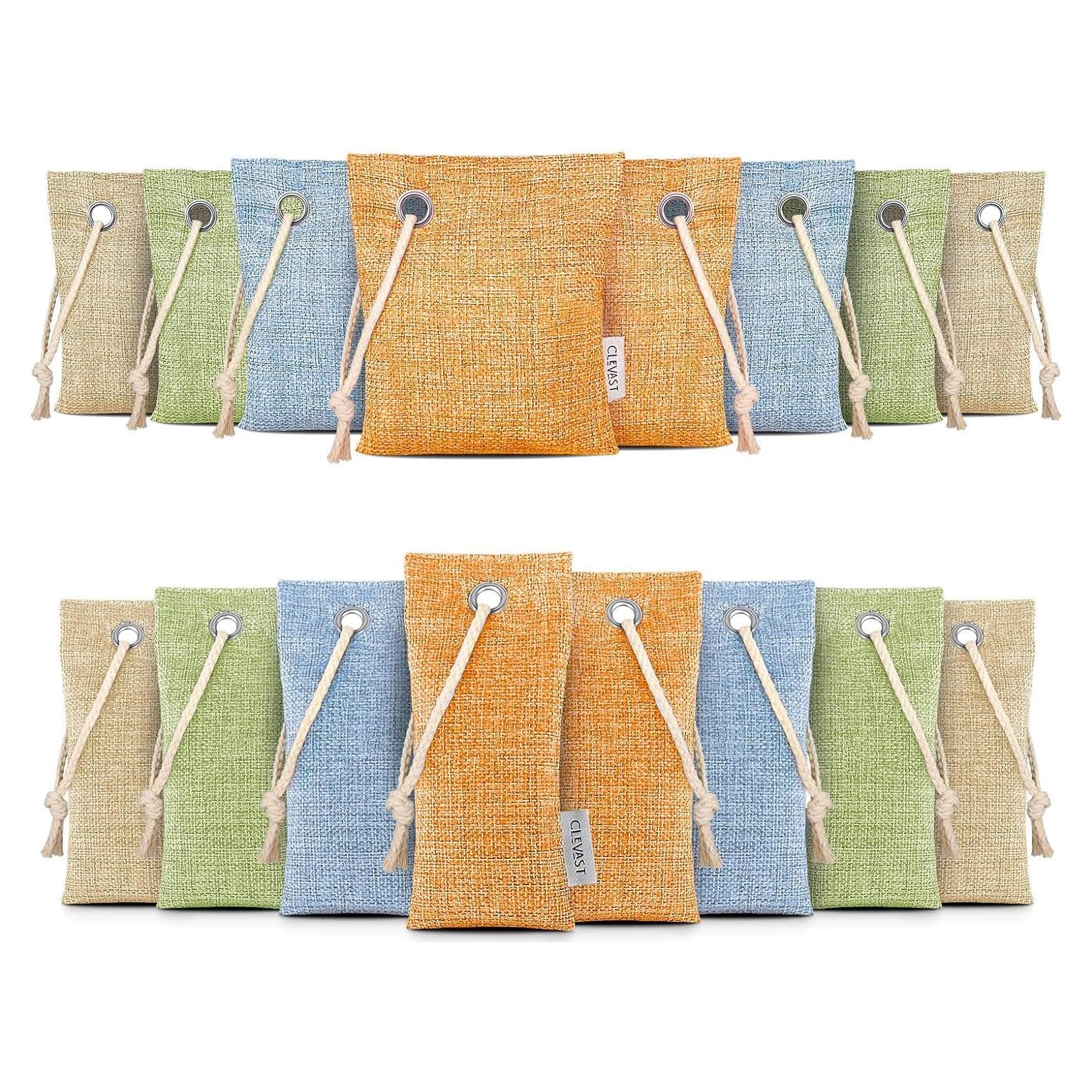 CLEVAST 16 Bolsas de Carbón Activado de Bambú 100g y 50g