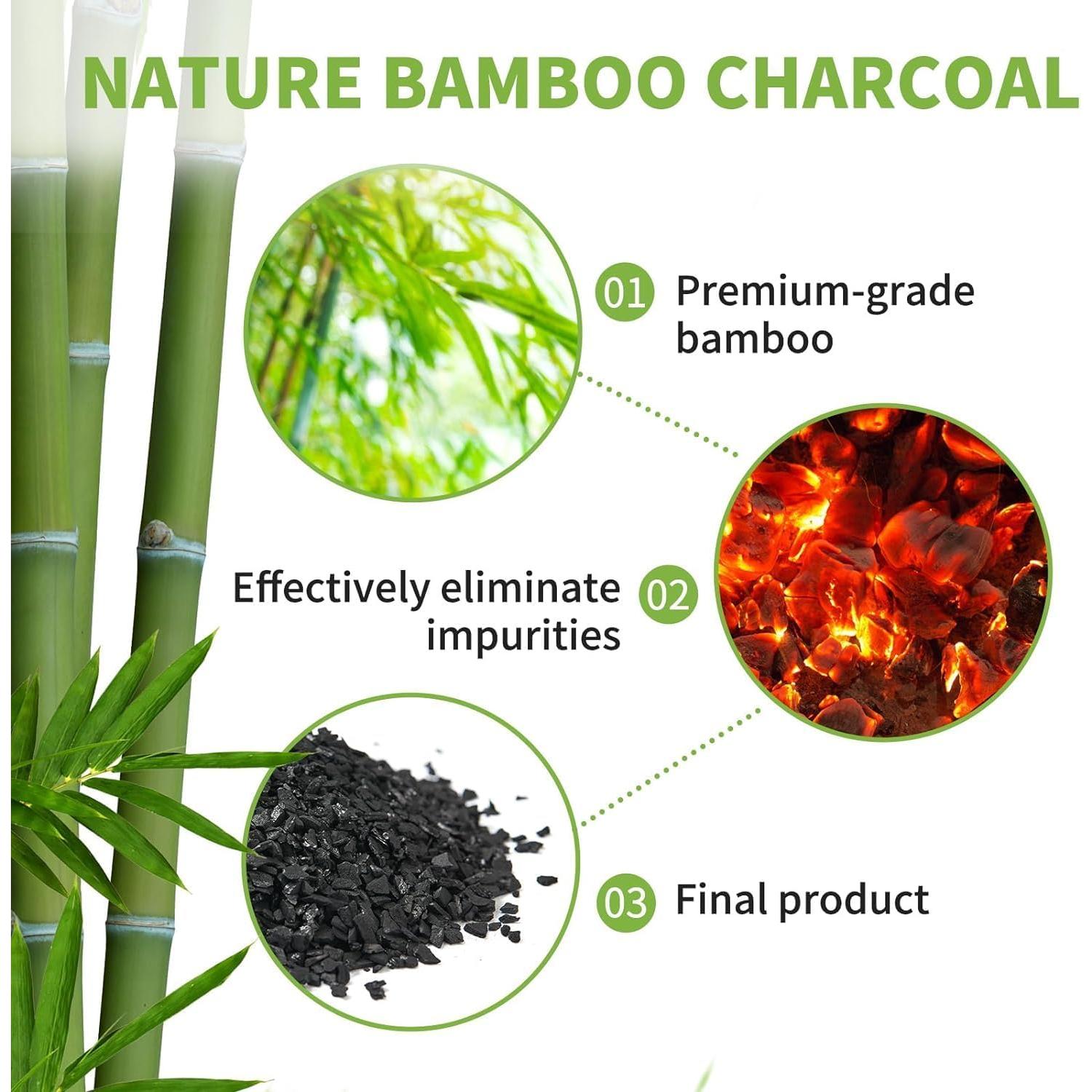 CLEVAST 16 Bolsas de Carbón Activado de Bambú 100g y 50g