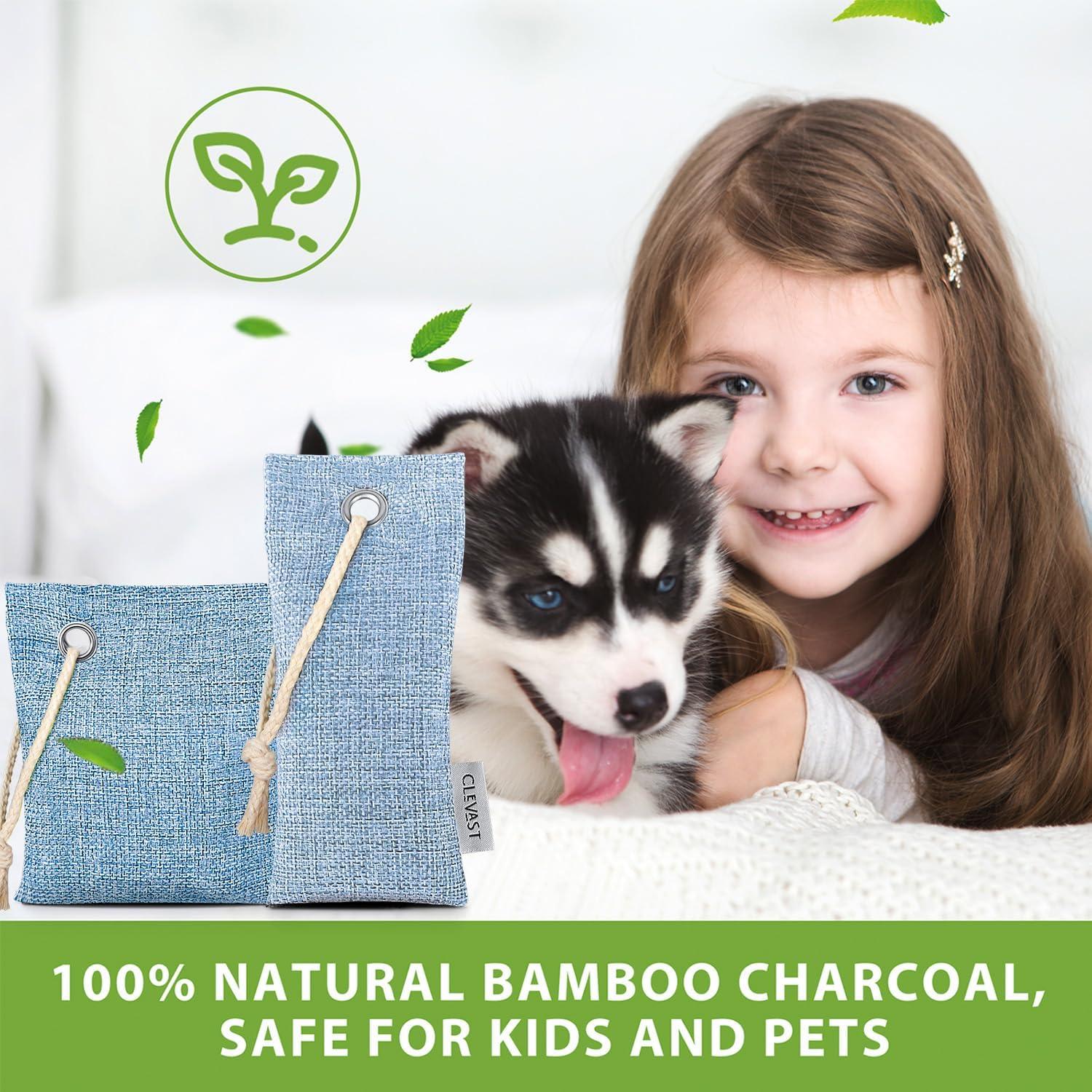 CLEVAST 16 Bolsas de Carbón Activado de Bambú 100g y 50g