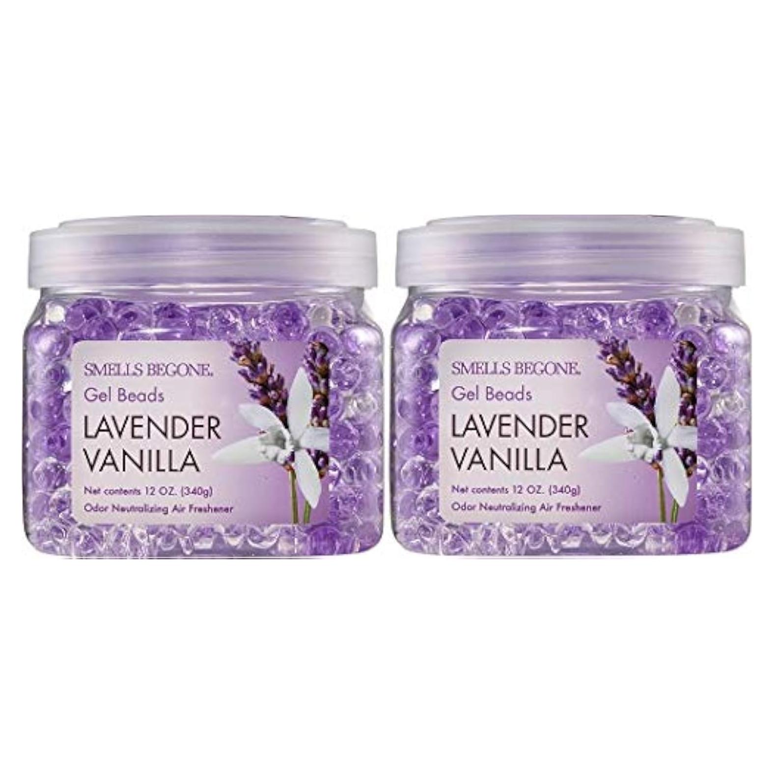 Gel Eliminador de Olores SMELLS BEGONE - 340 g x 2 - Lavanda y Vainilla