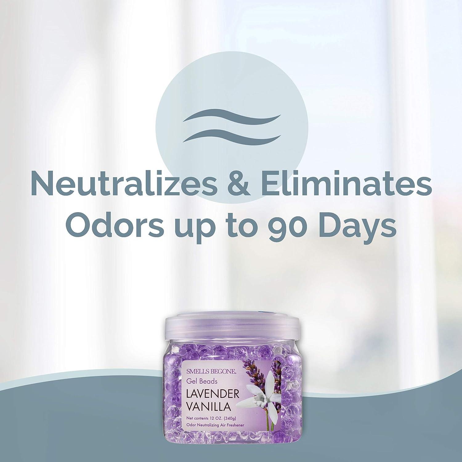 Gel Eliminador de Olores SMELLS BEGONE - 340 g x 2 - Lavanda y Vainilla