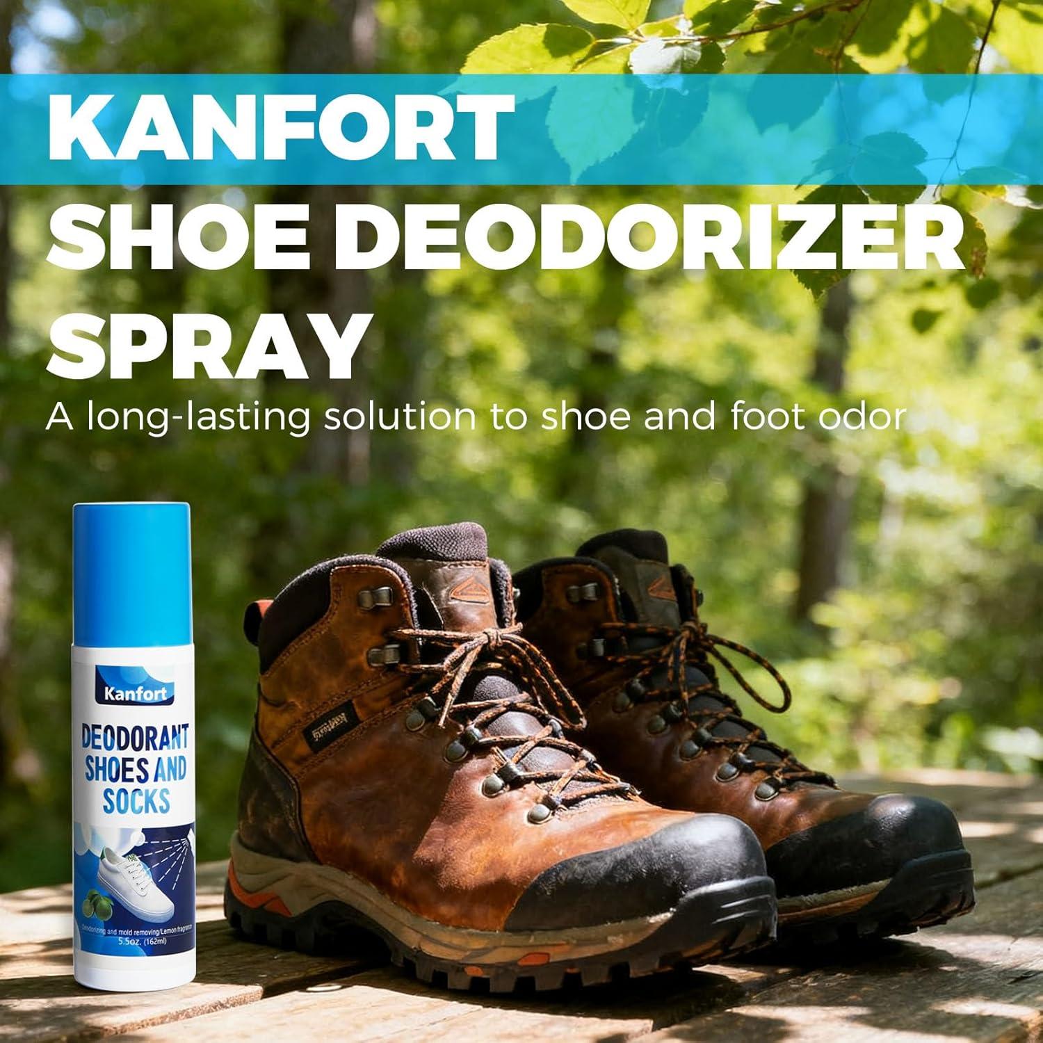 Spray Desodorante para Zapatos Kanfort 162 ml - Eliminador de Olores