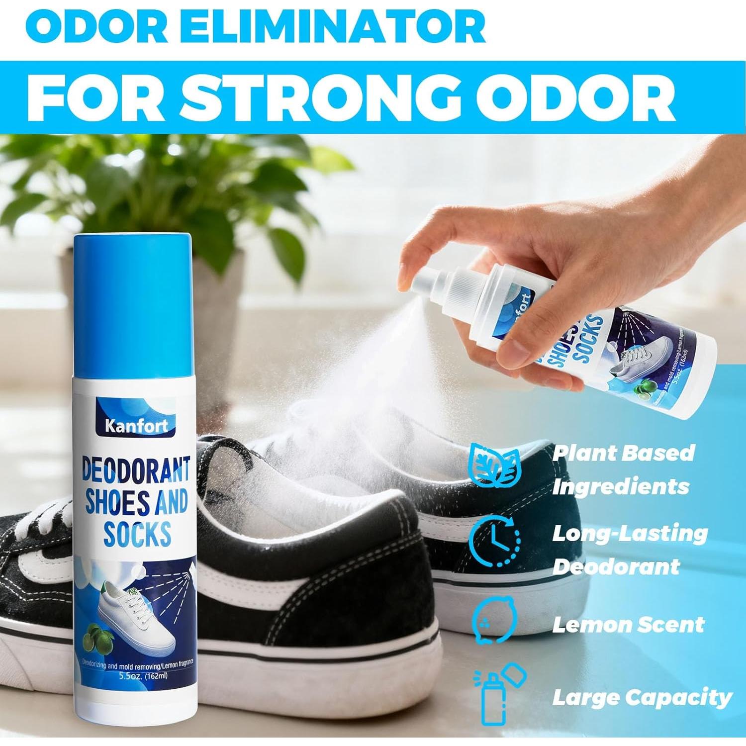 Spray Desodorante para Zapatos Kanfort 162 ml - Eliminador de Olores