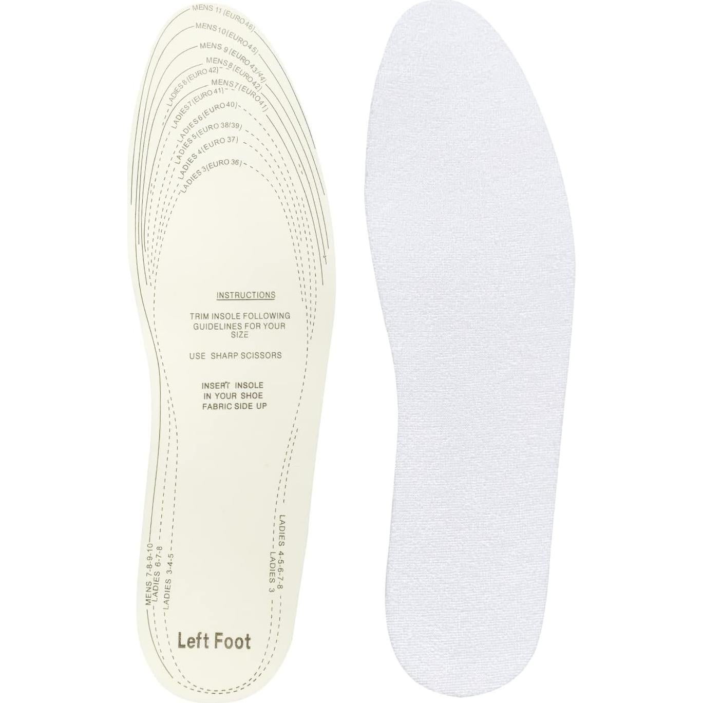 5 Pares de Plantillas de Algodón Premium para Control de Olor