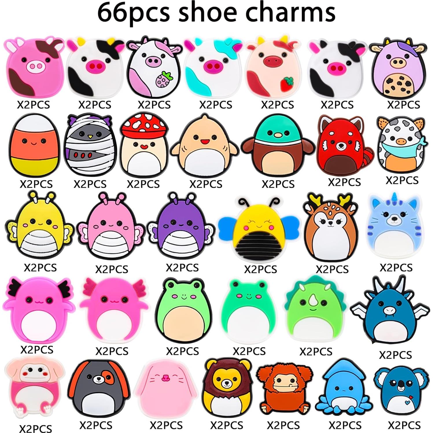 Conjunto de 66 Charms de Animales para Decorar Zapatos TemBelle