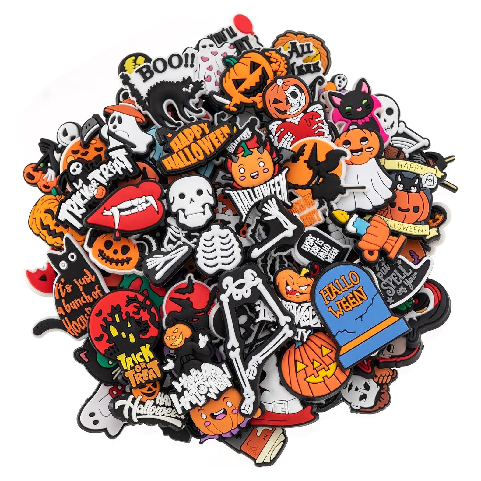 25 Piezas Encantos de Zapatos Halloween MelleFlarynsun PVC