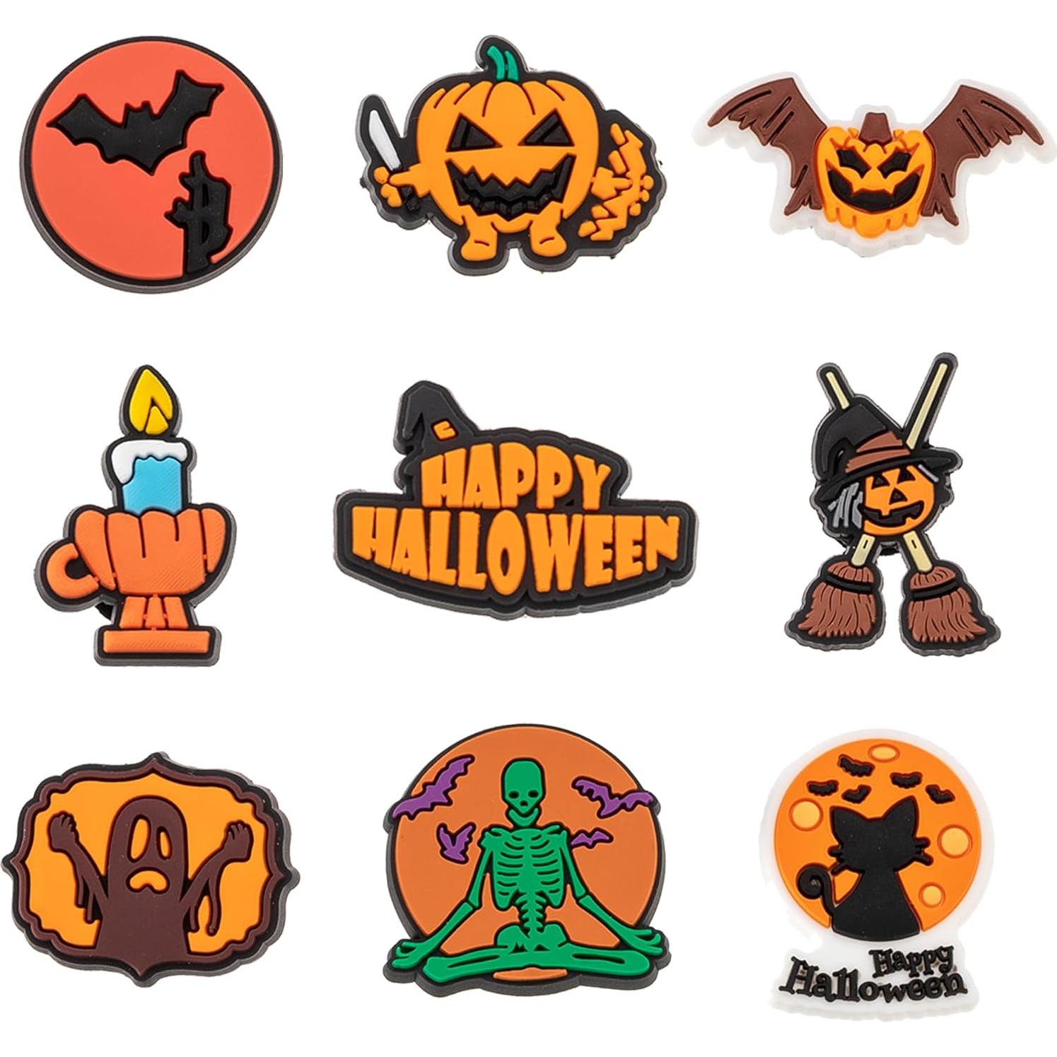 25 Piezas Encantos de Zapatos Halloween MelleFlarynsun PVC